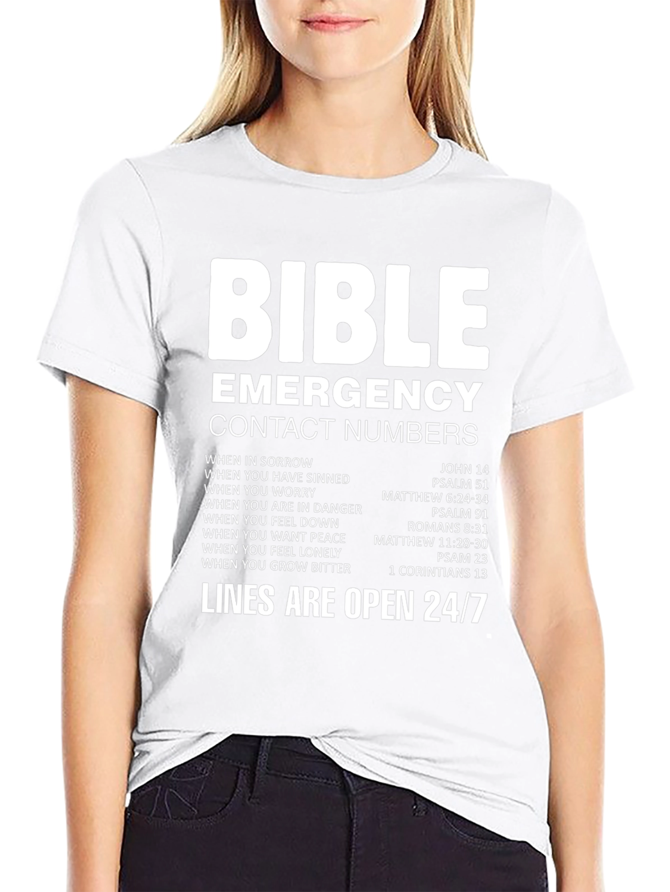 Bible Emergency Contact T-Shirt - Faith Based Apparel
