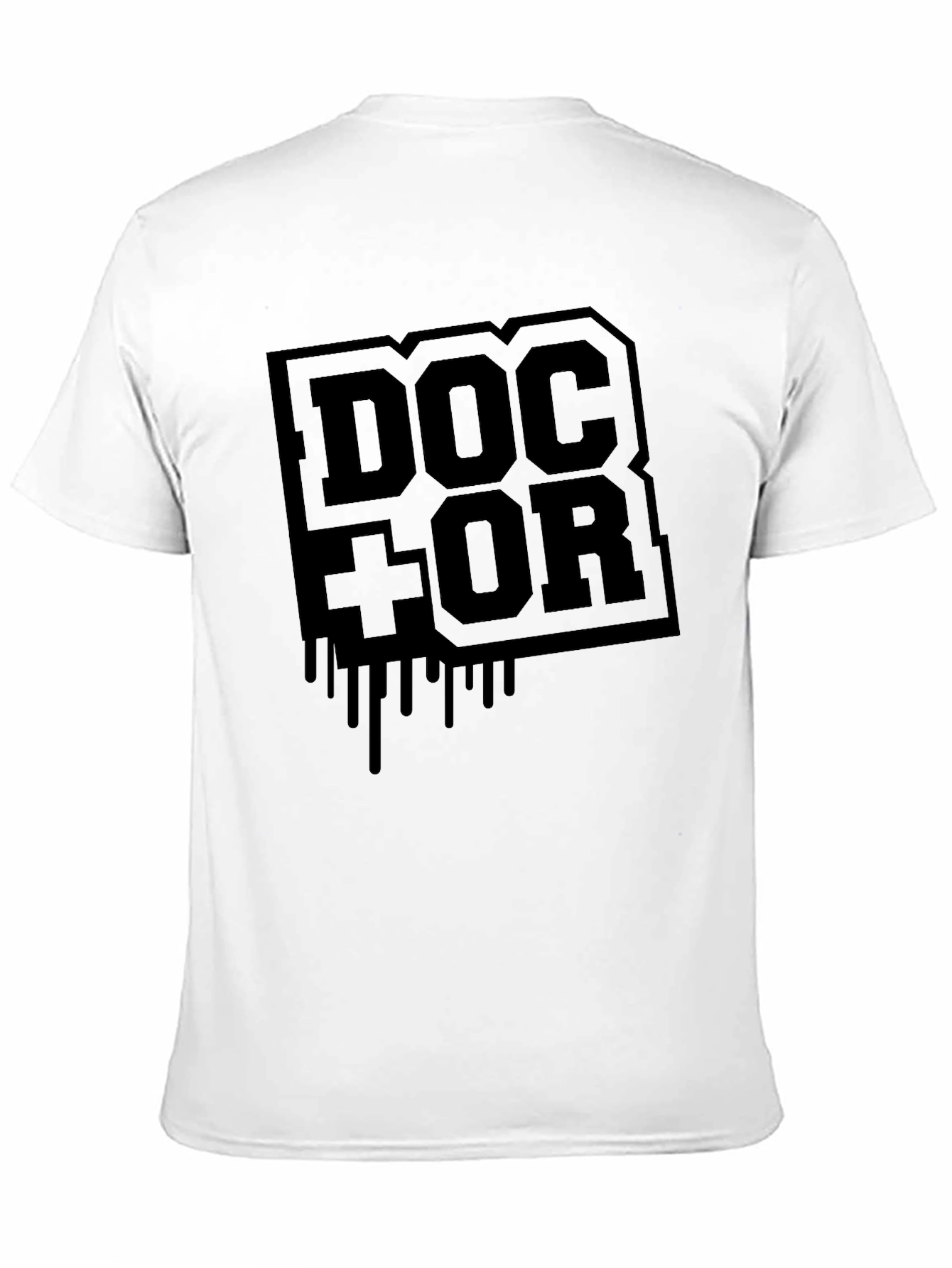 Doctor Graphic Print Black T-Shirt