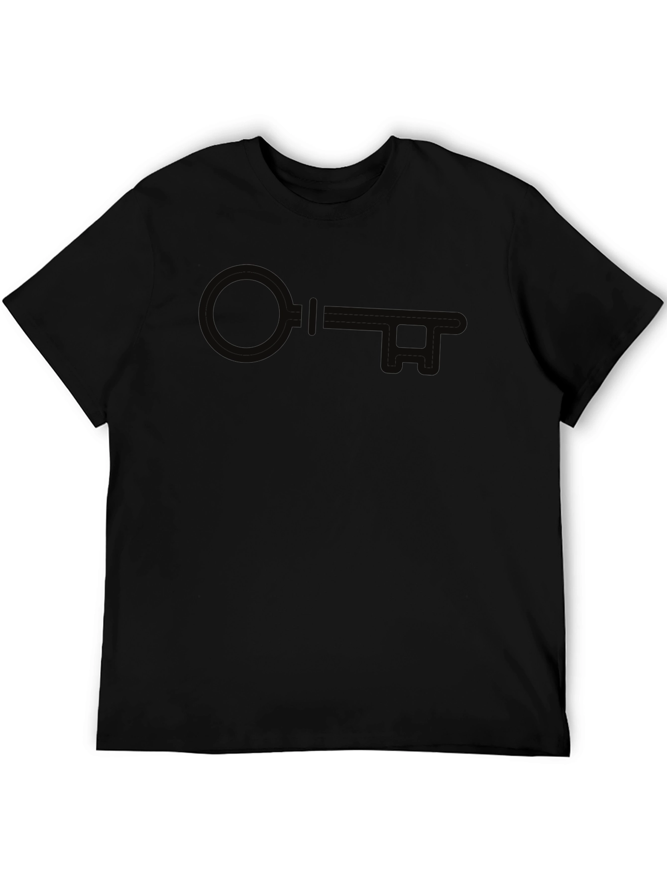 Key Graphic T-Shirt - Solid Black