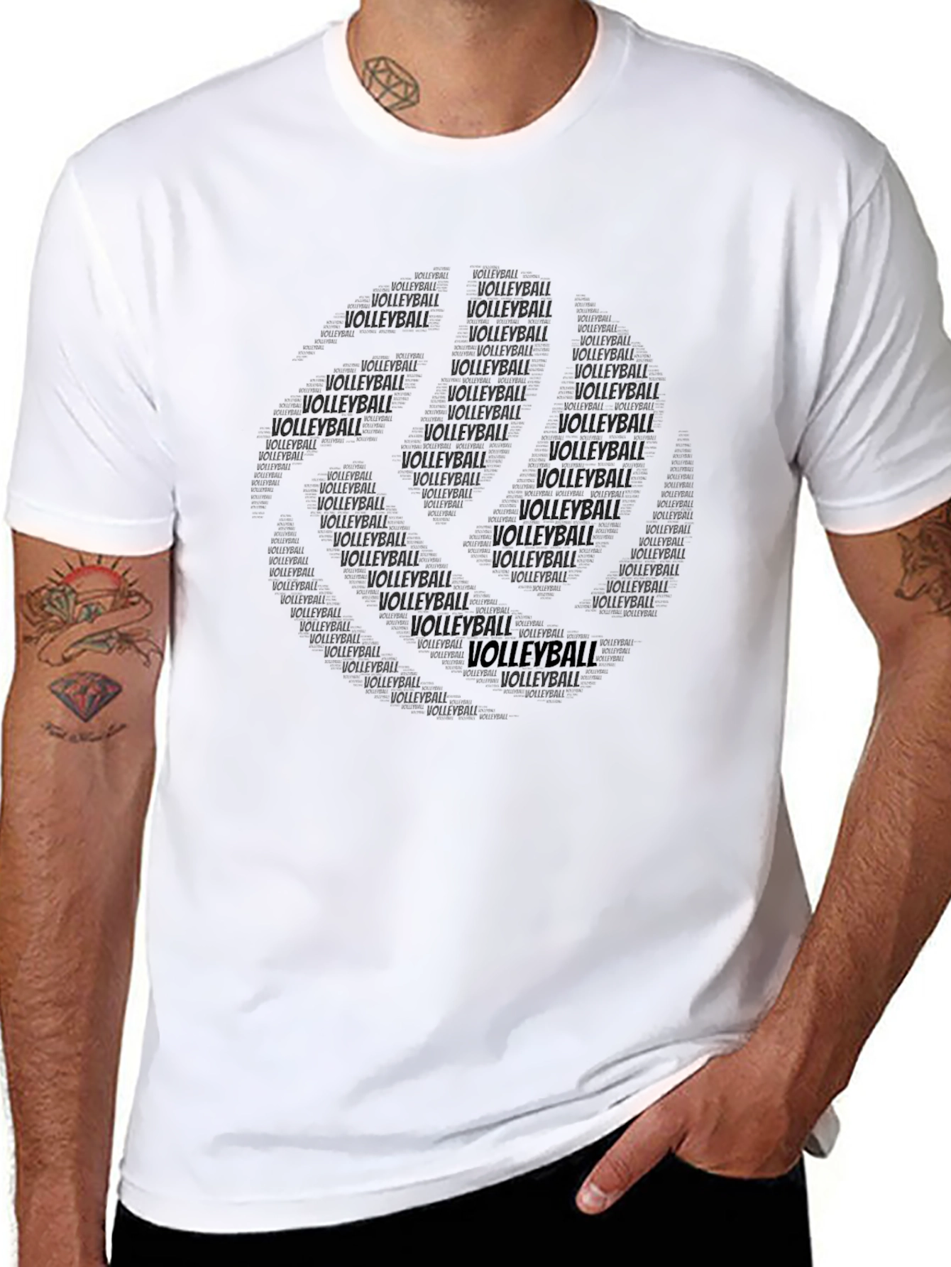 Volleyball Word Art T-Shirt