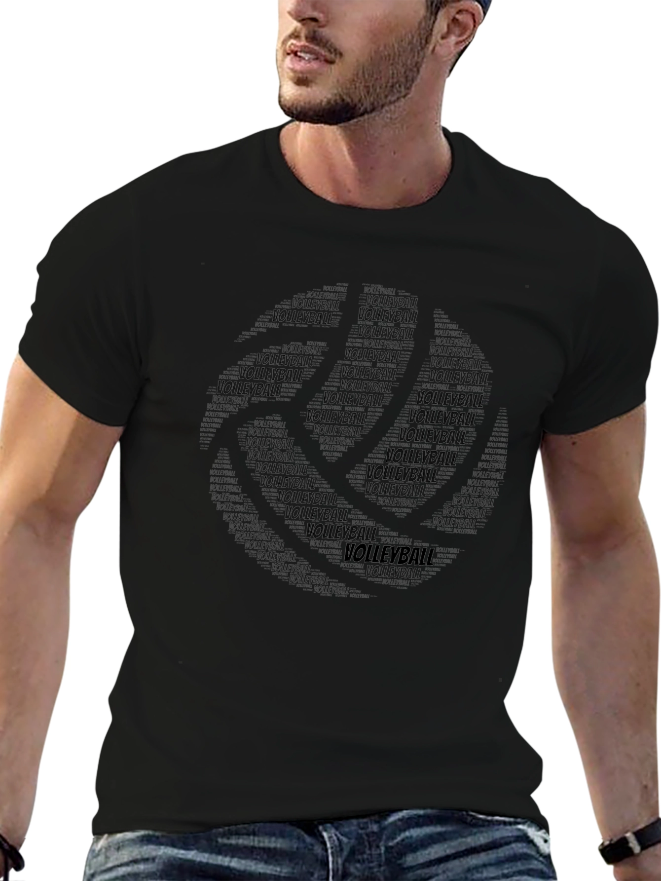 Volleyball Word Art T-Shirt