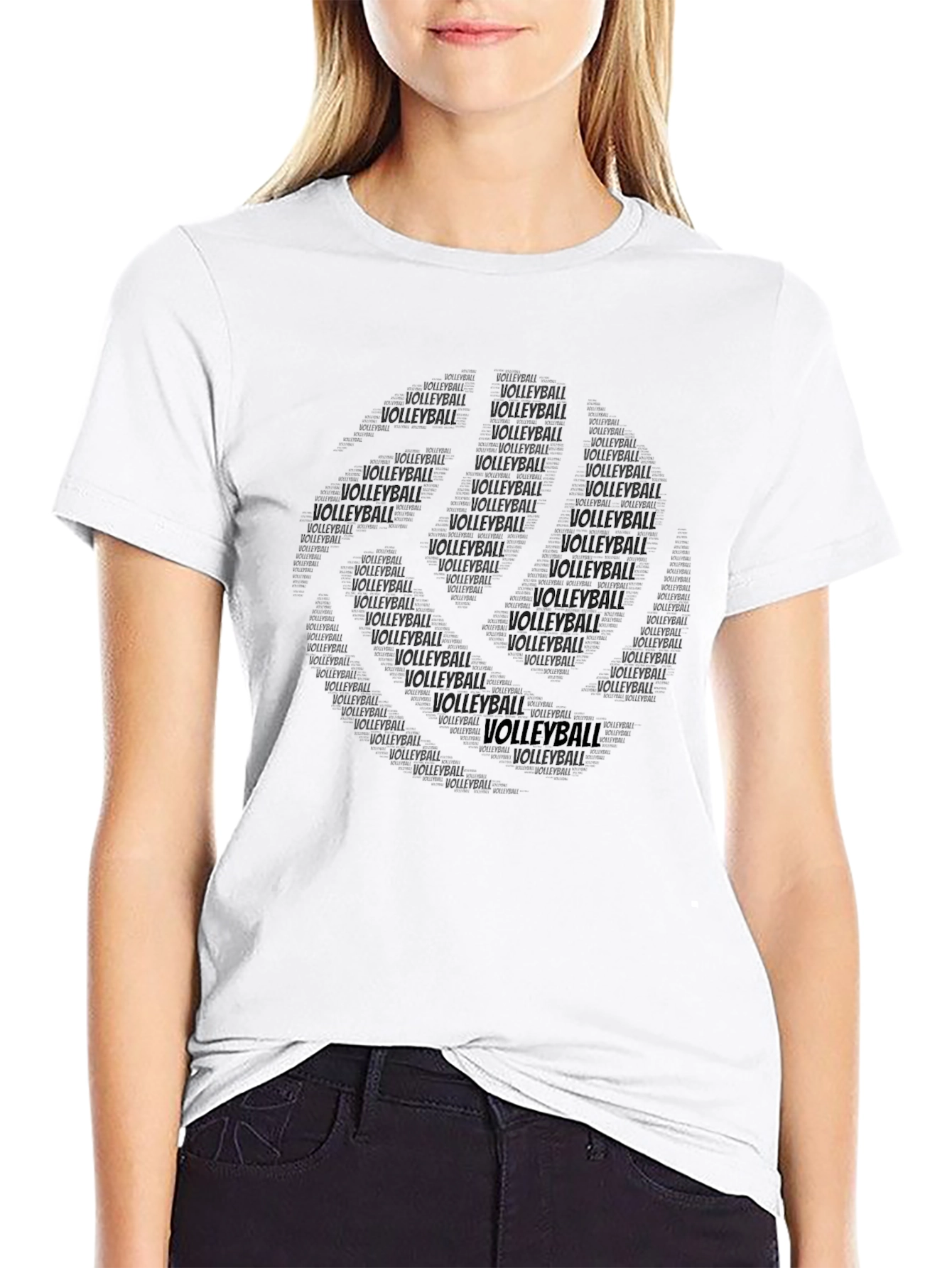 Volleyball Word Art T-Shirt