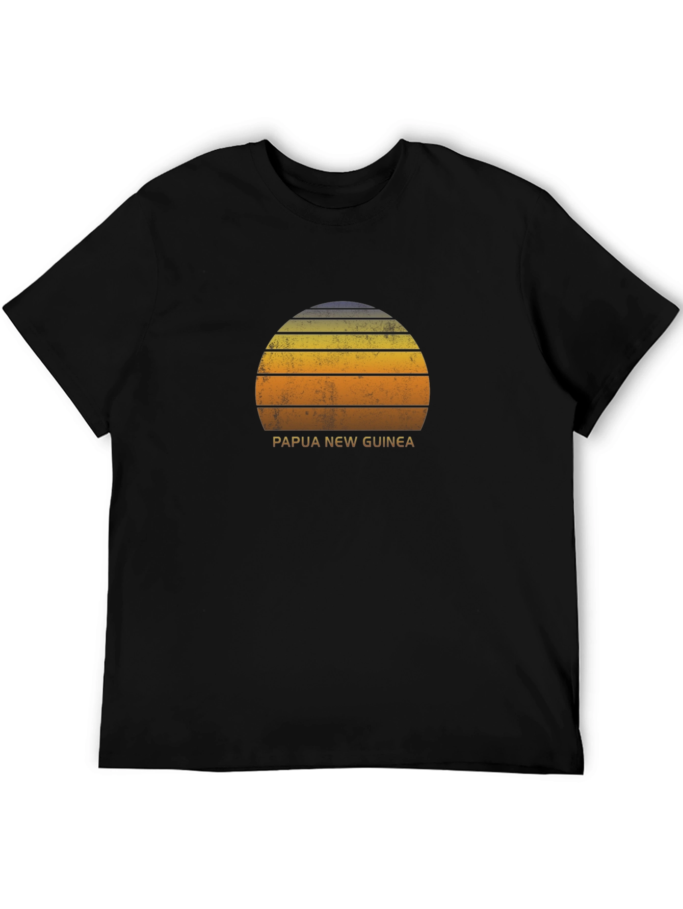 Papua New Guinea Sunset Graphic Tee - Retro Style