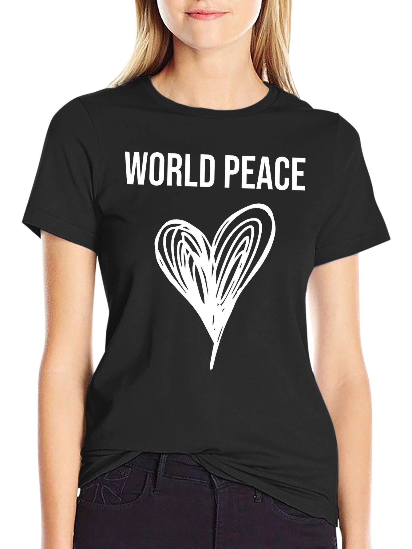 World Peace Heart Graphic Tee