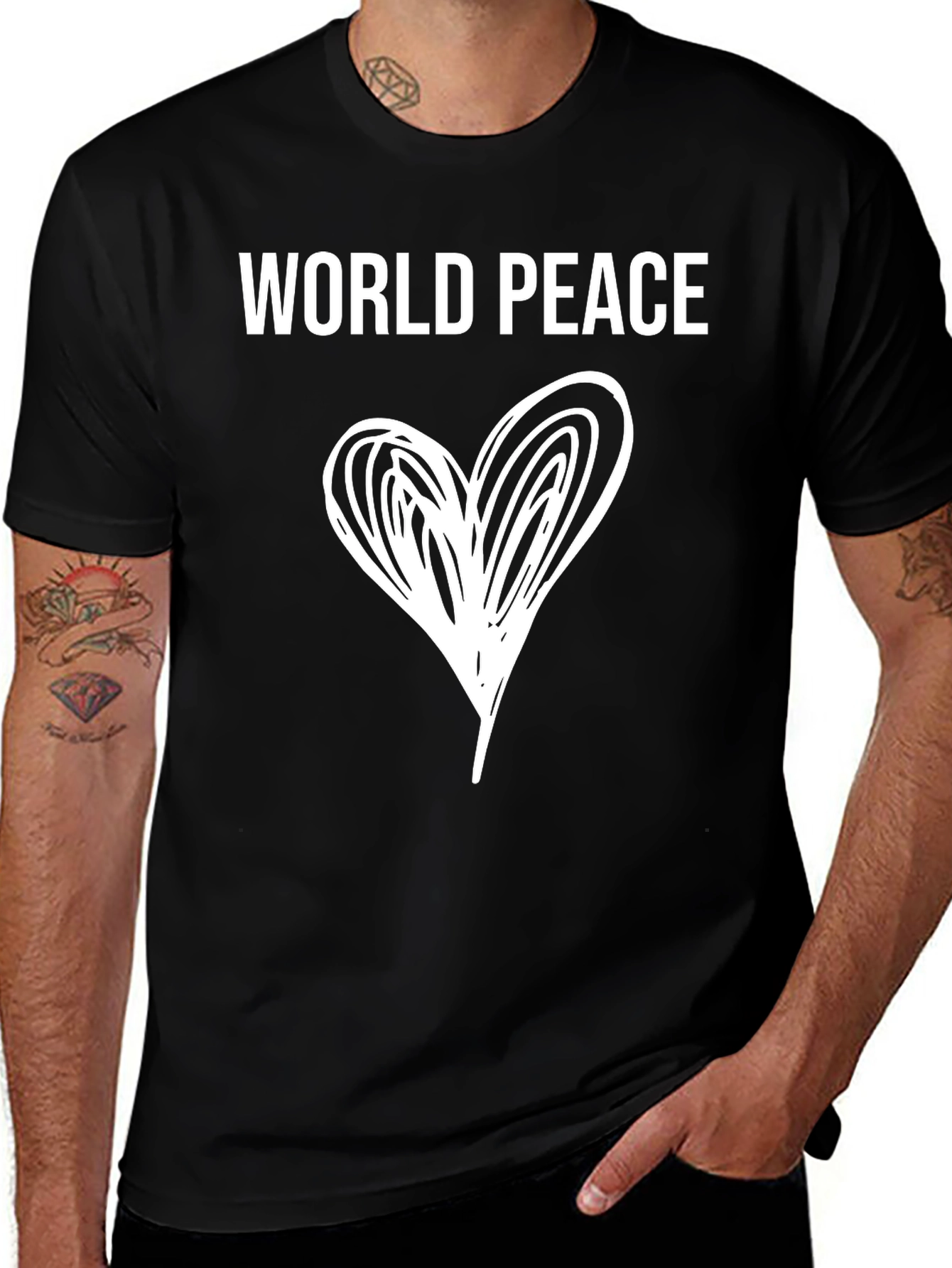 World Peace Heart Graphic Tee