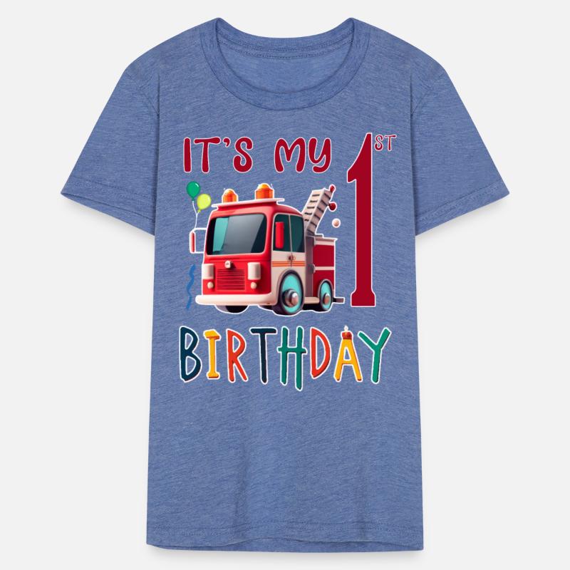 it's my 1st birthday boy Fire Truck 1 B-day Boy
