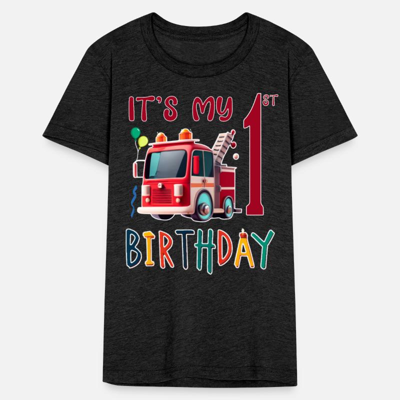 it's my 1st birthday boy Fire Truck 1 B-day Boy