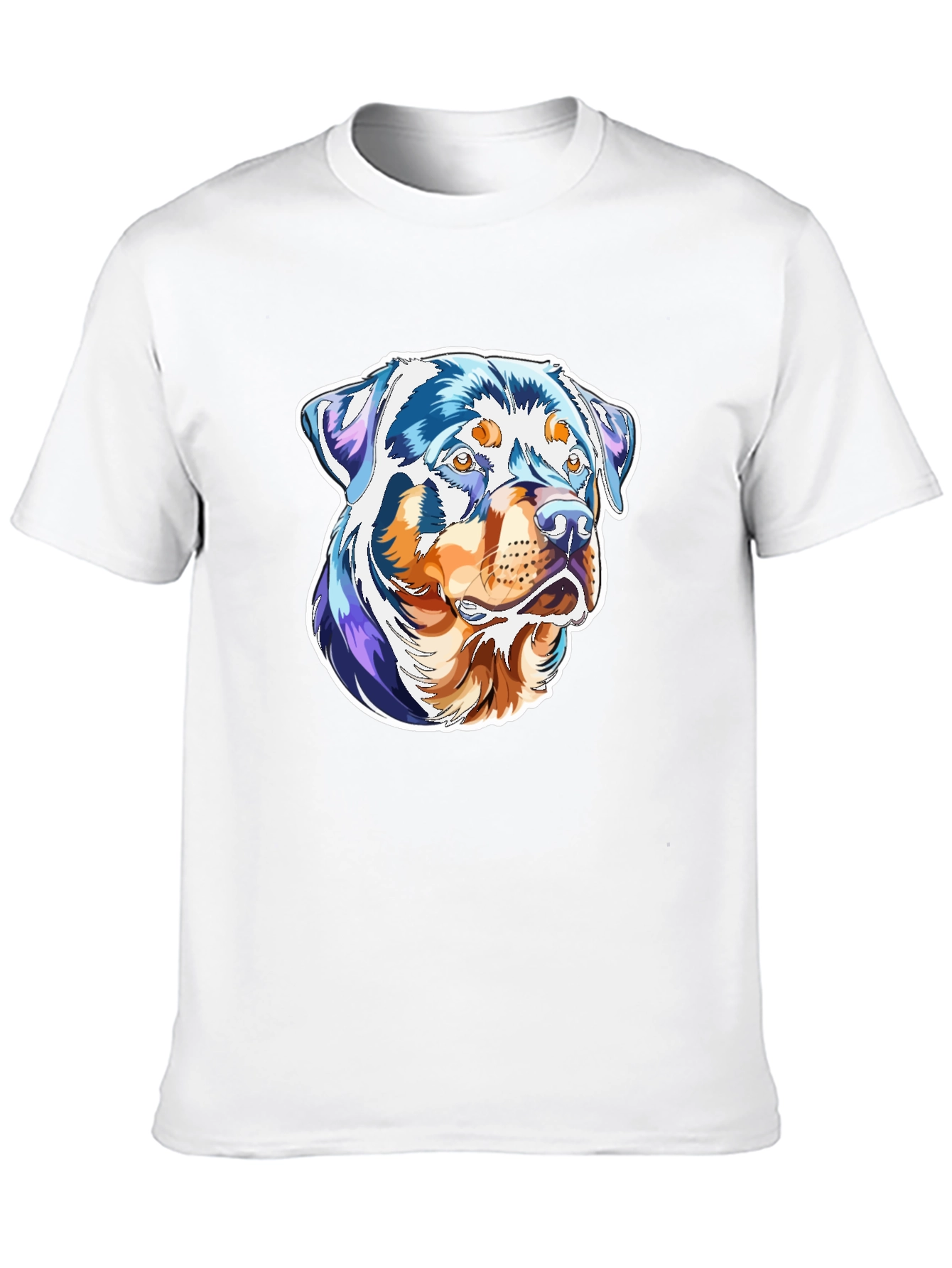Rottweiler Dog Art Print Black T-Shirt