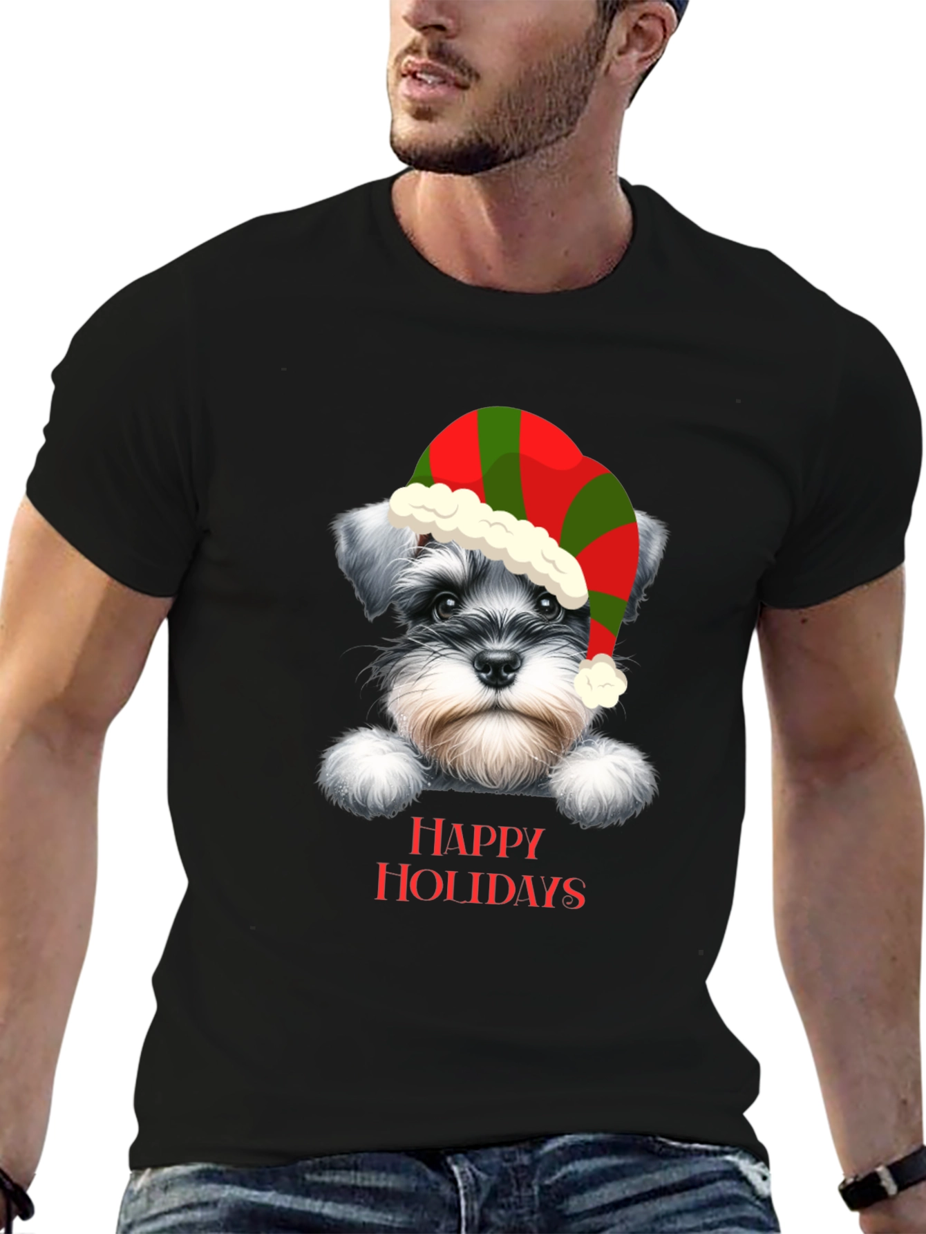 Festive Dog Holiday T-Shirt