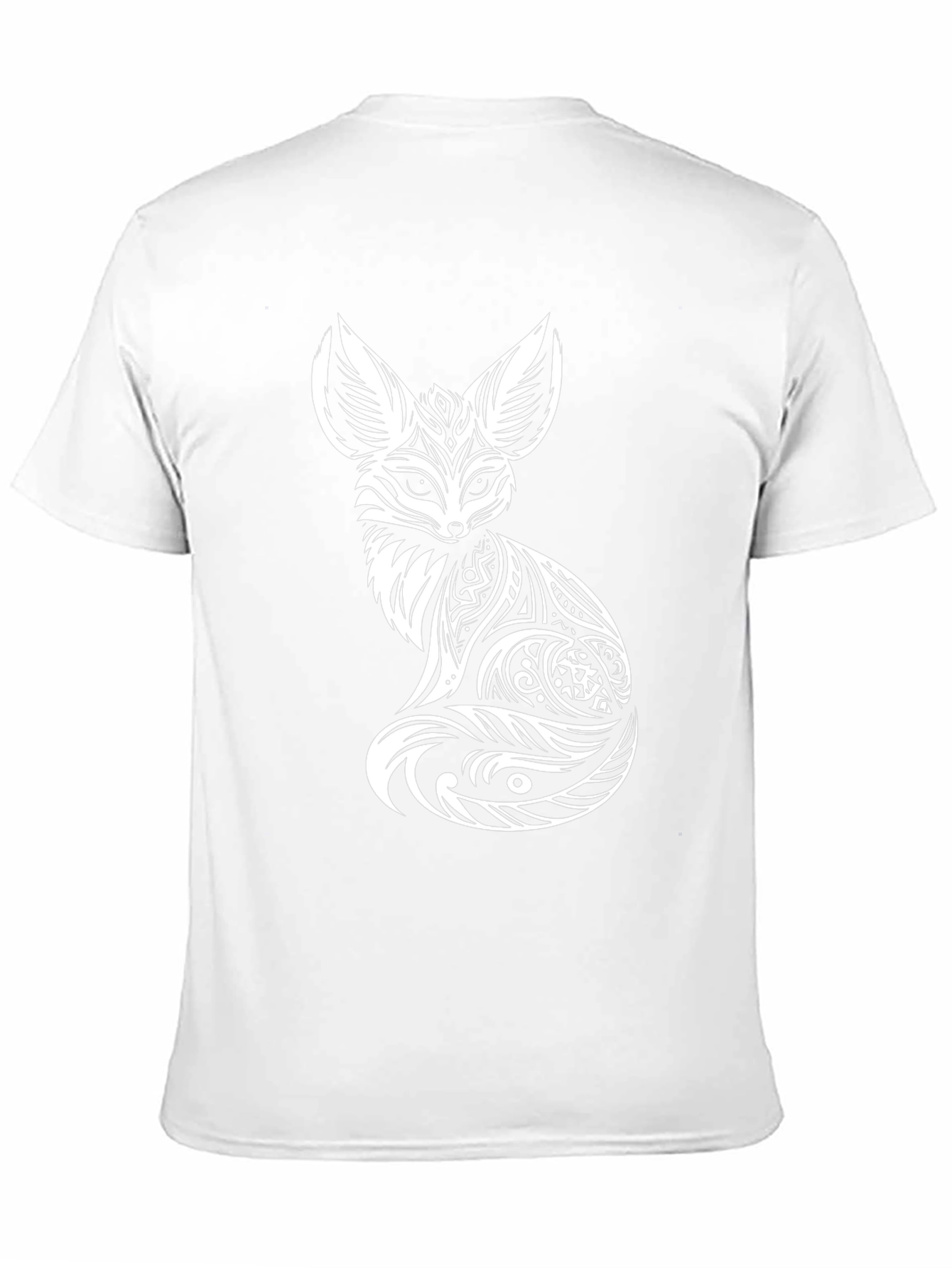 Tribal Fox Graphic T-Shirt - Stylish Mens Tee