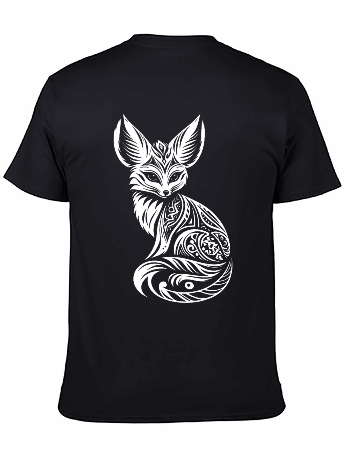 Tribal Fox Graphic T-Shirt - Stylish Mens Tee