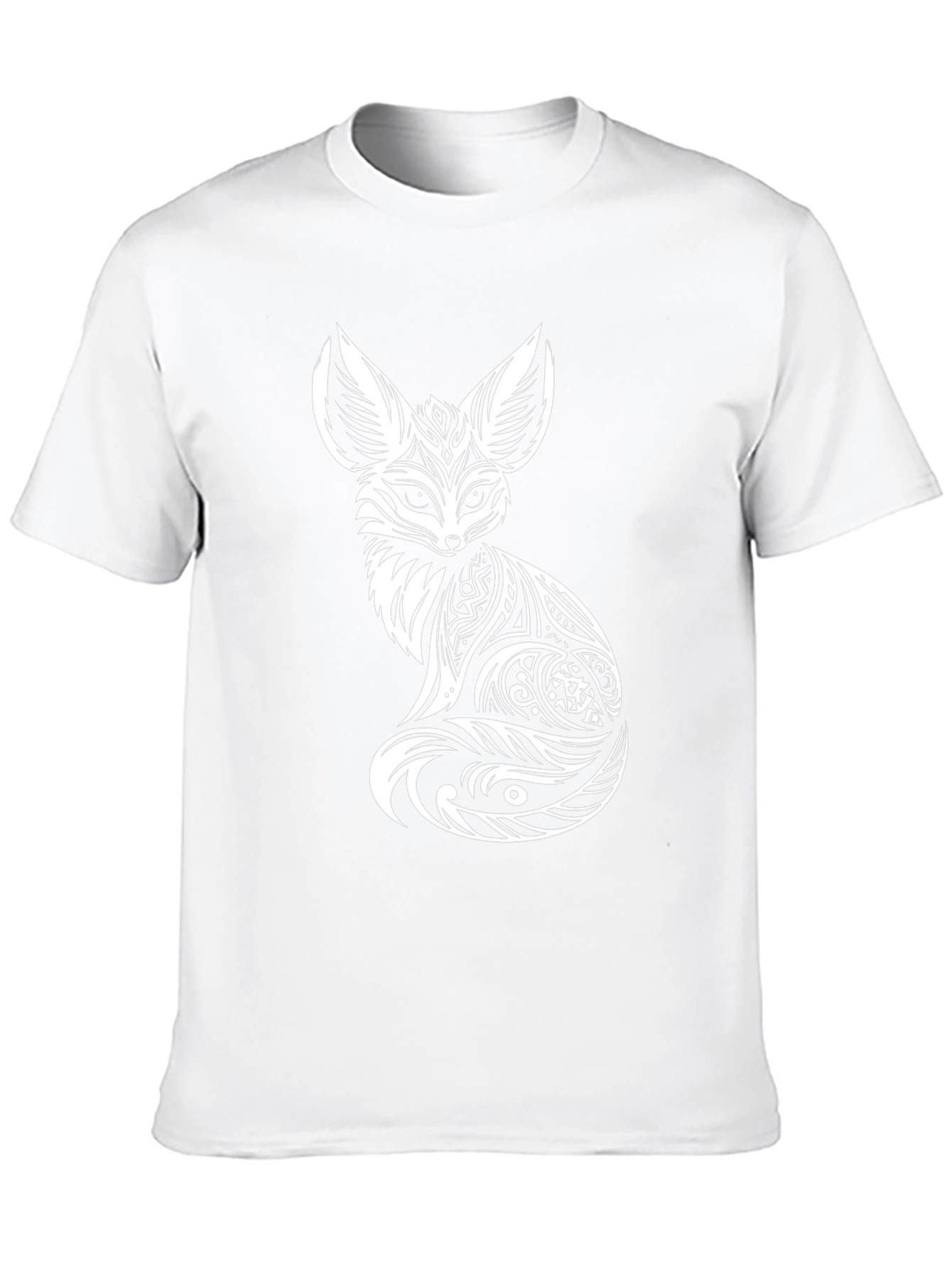 Tribal Fox Graphic T-Shirt - Stylish Mens Tee