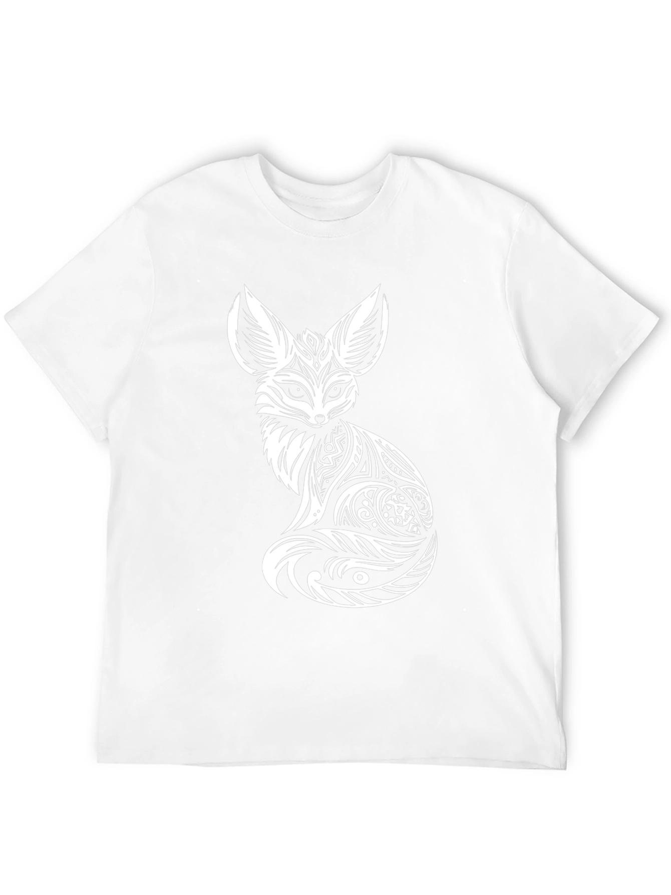 Tribal Fox Graphic T-Shirt - Stylish Mens Tee