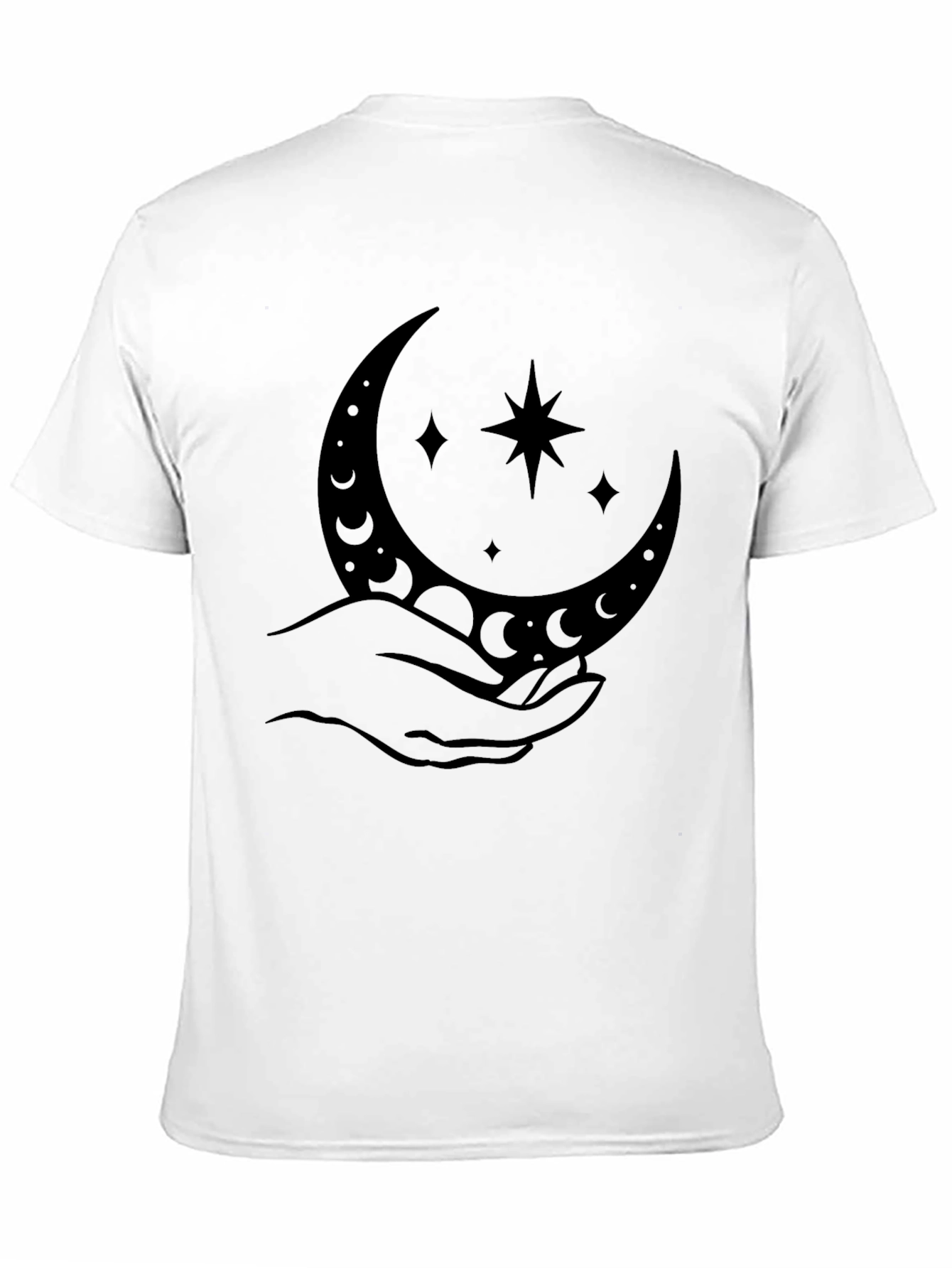 Mystic Moon & Stars Graphic Tee - Black