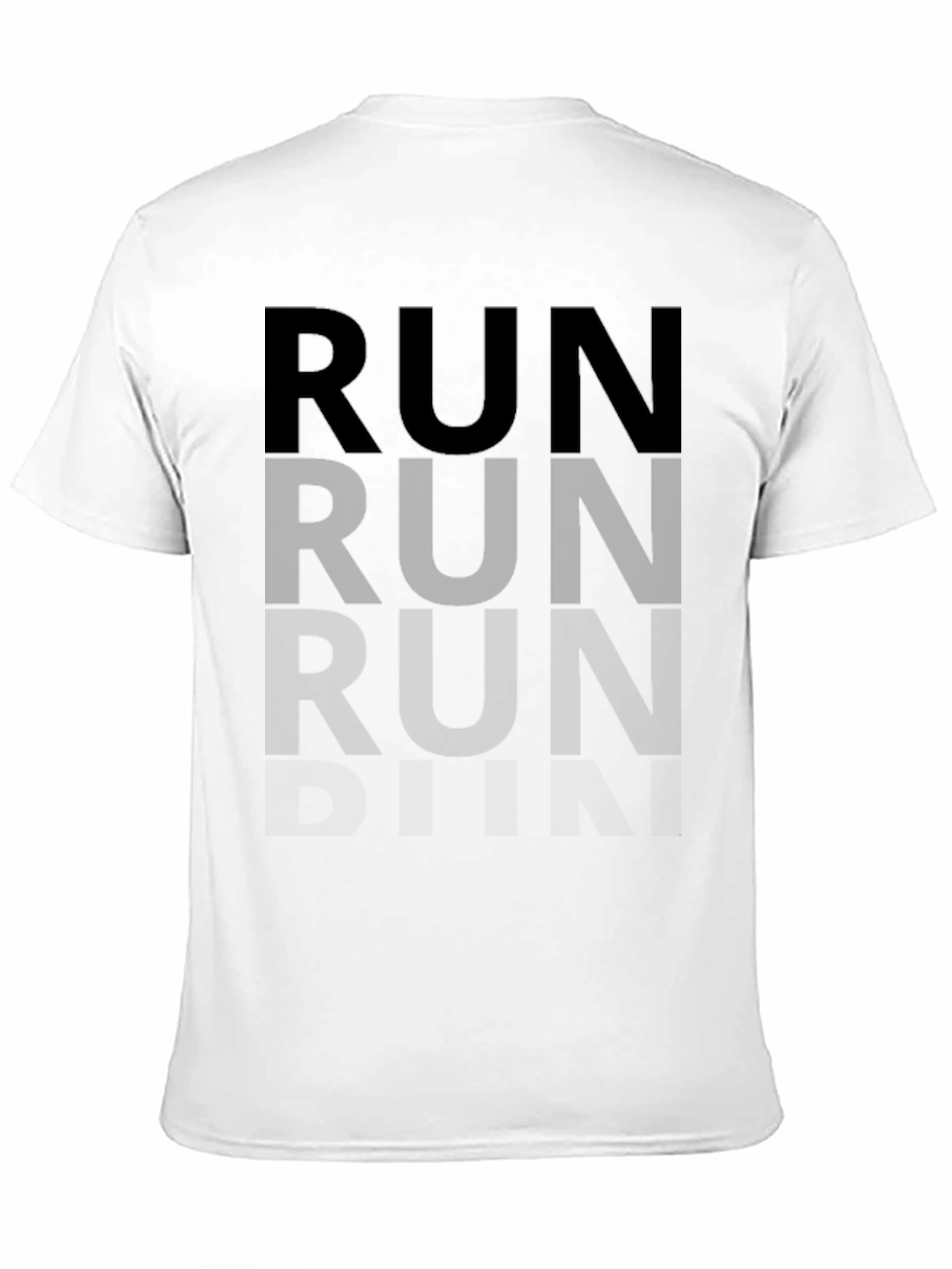 Mens Black Run Graphic Tee - Athletic Style