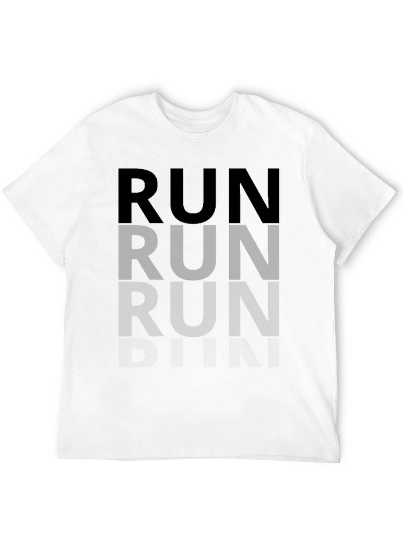 Mens Black Run Graphic Tee - Athletic Style