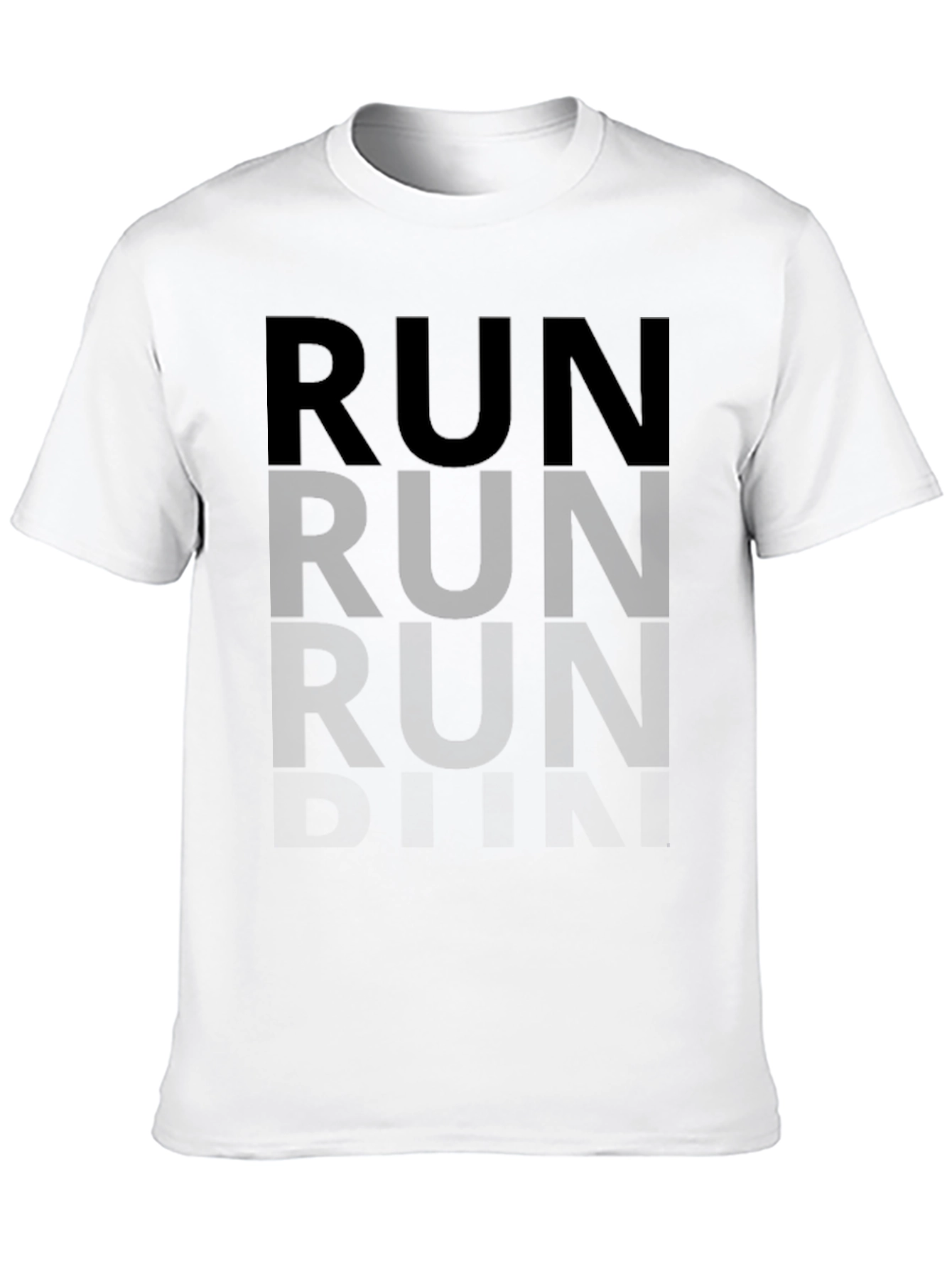 Mens Black Run Graphic Tee - Athletic Style