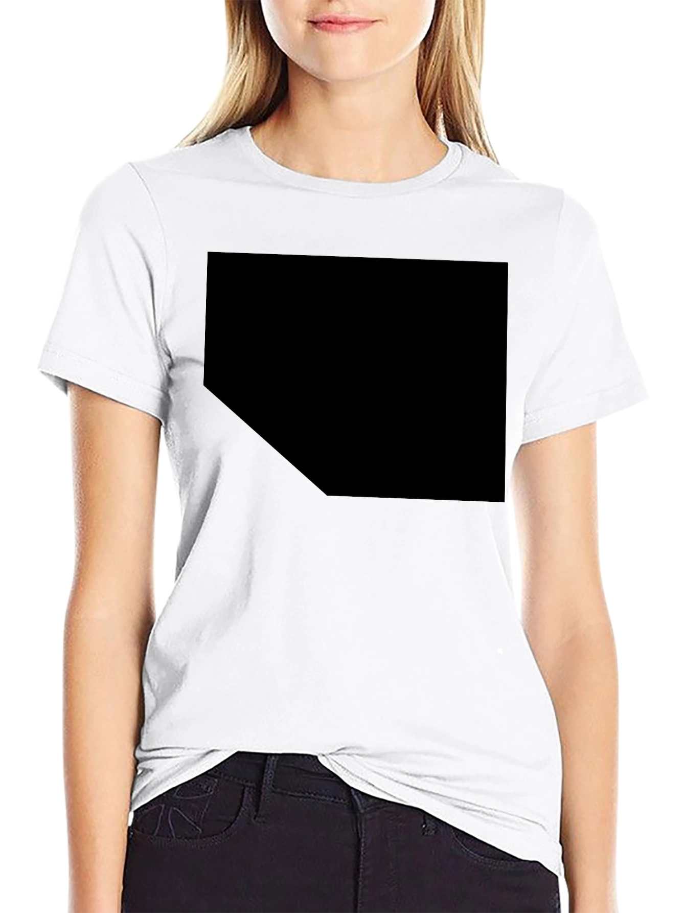 Solid Black Crew Neck T-Shirt