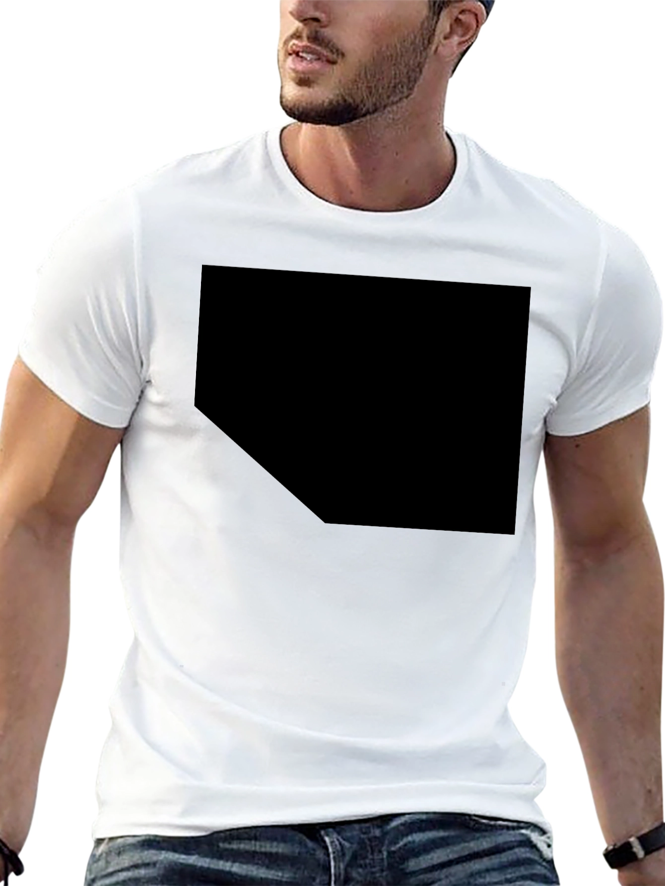 Solid Black Crew Neck T-Shirt