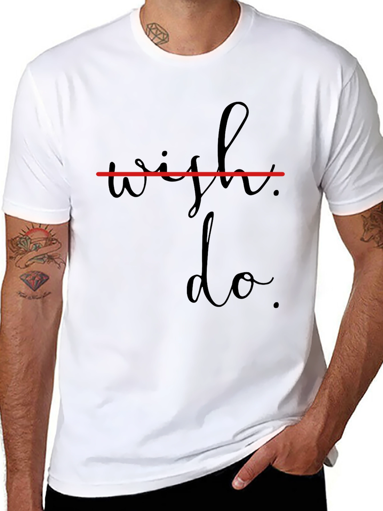 Wish Do T-Shirt - Stylish Mens Black Tee