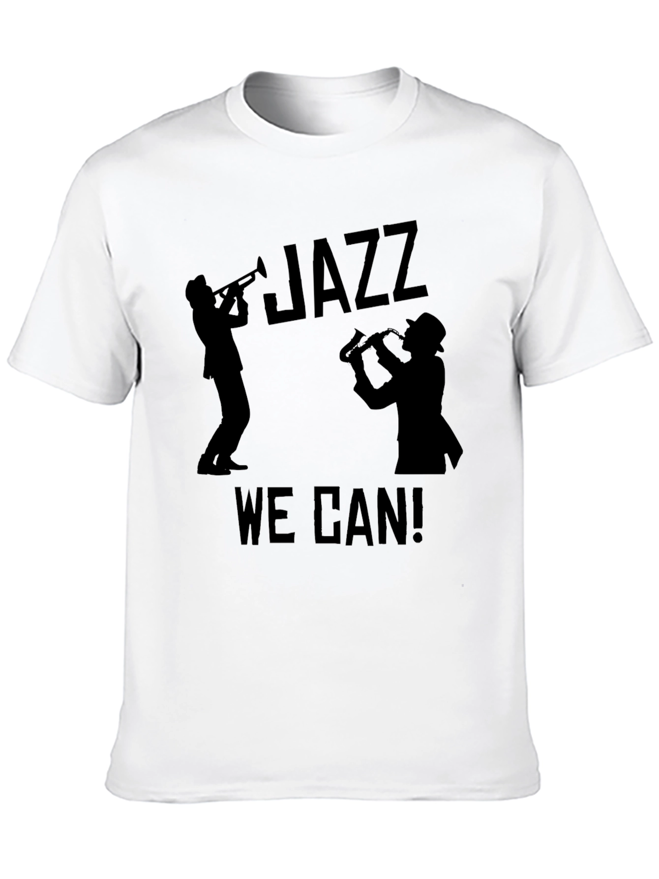 Jazz We Can! Graphic T-Shirt - Black Cotton Tee