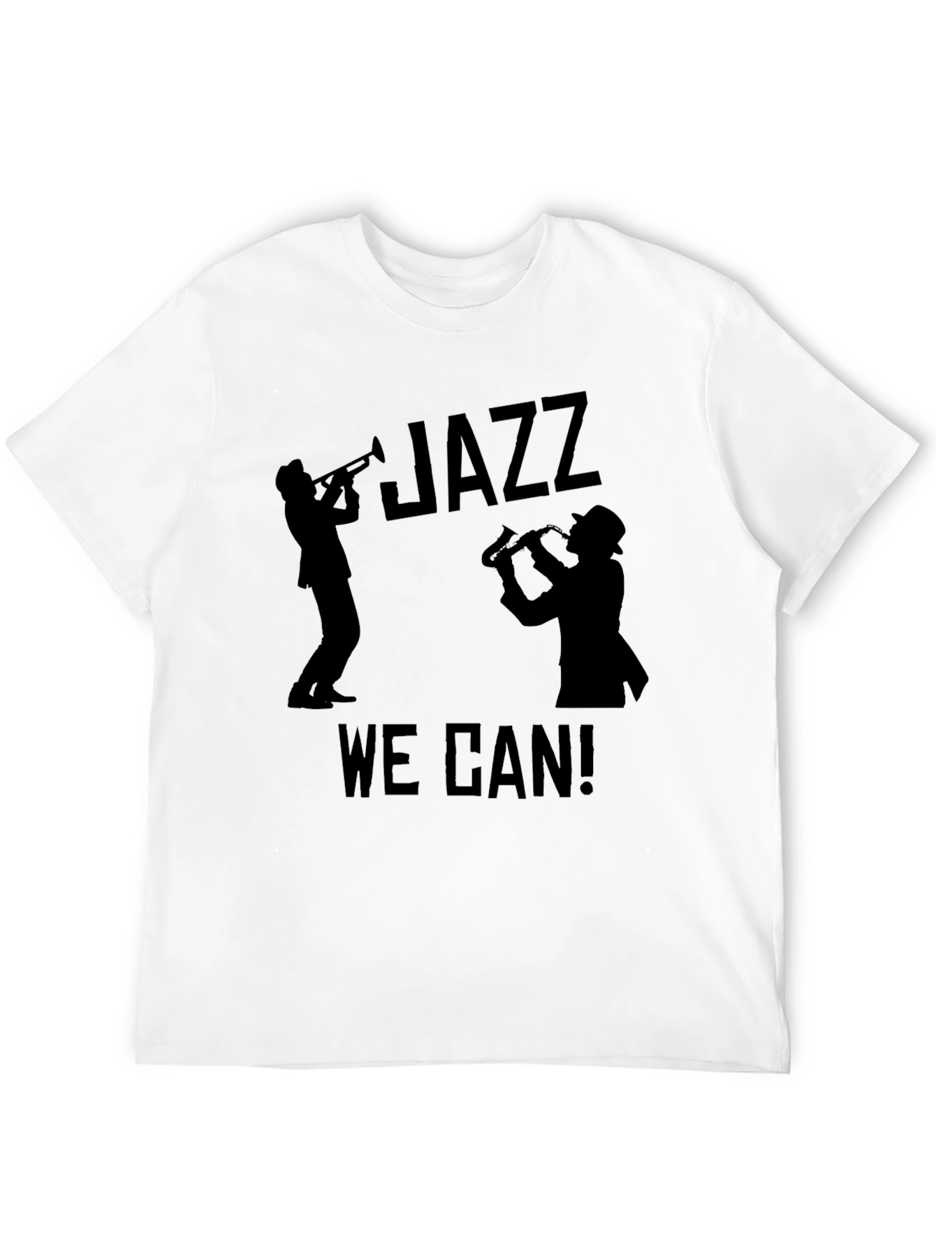 Jazz We Can! Graphic T-Shirt - Black Cotton Tee