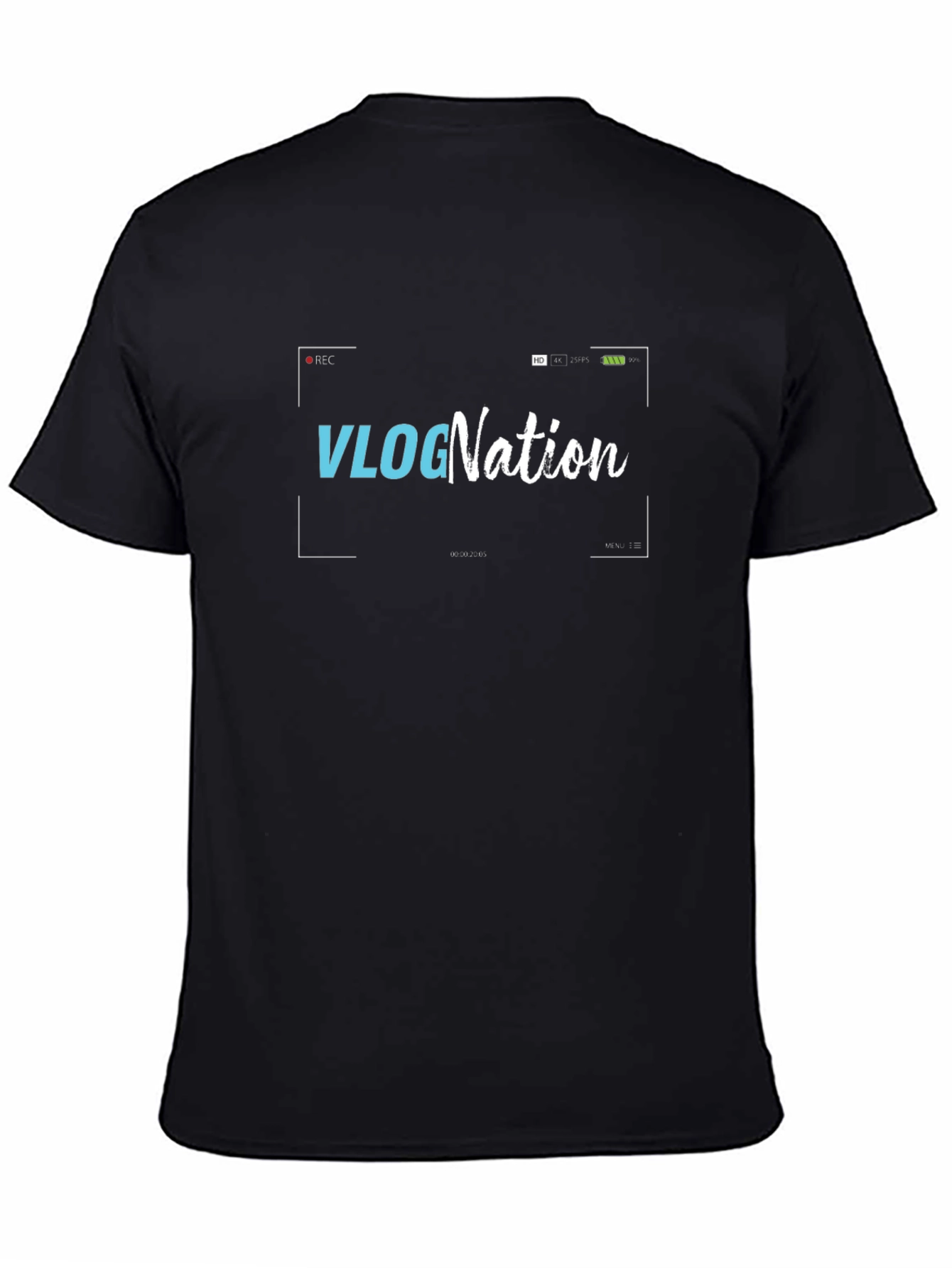 VlogNation T-Shirt - Black Cotton Tee