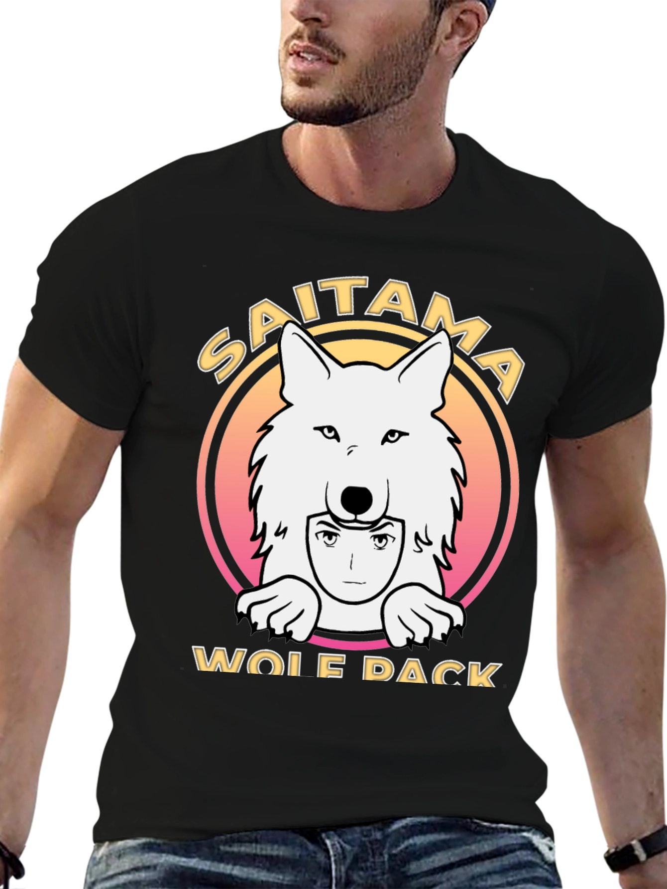 Saitama Wolf Pack T-Shirt - Anime Inspired Design