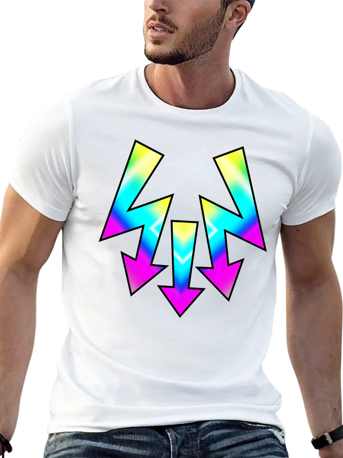 Retro Arrow Graphic Tee - Mens Black T-Shirt