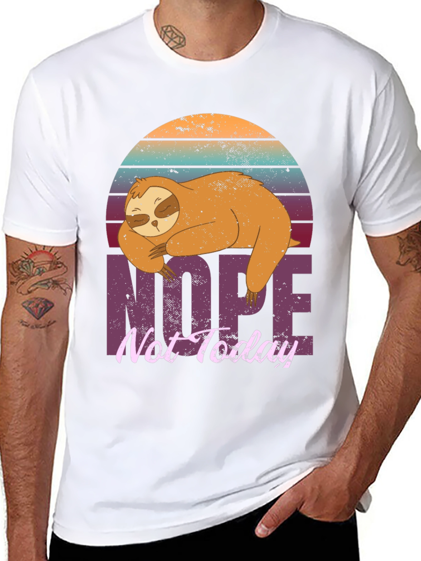 Sloth Nope Not Today Graphic T-Shirt