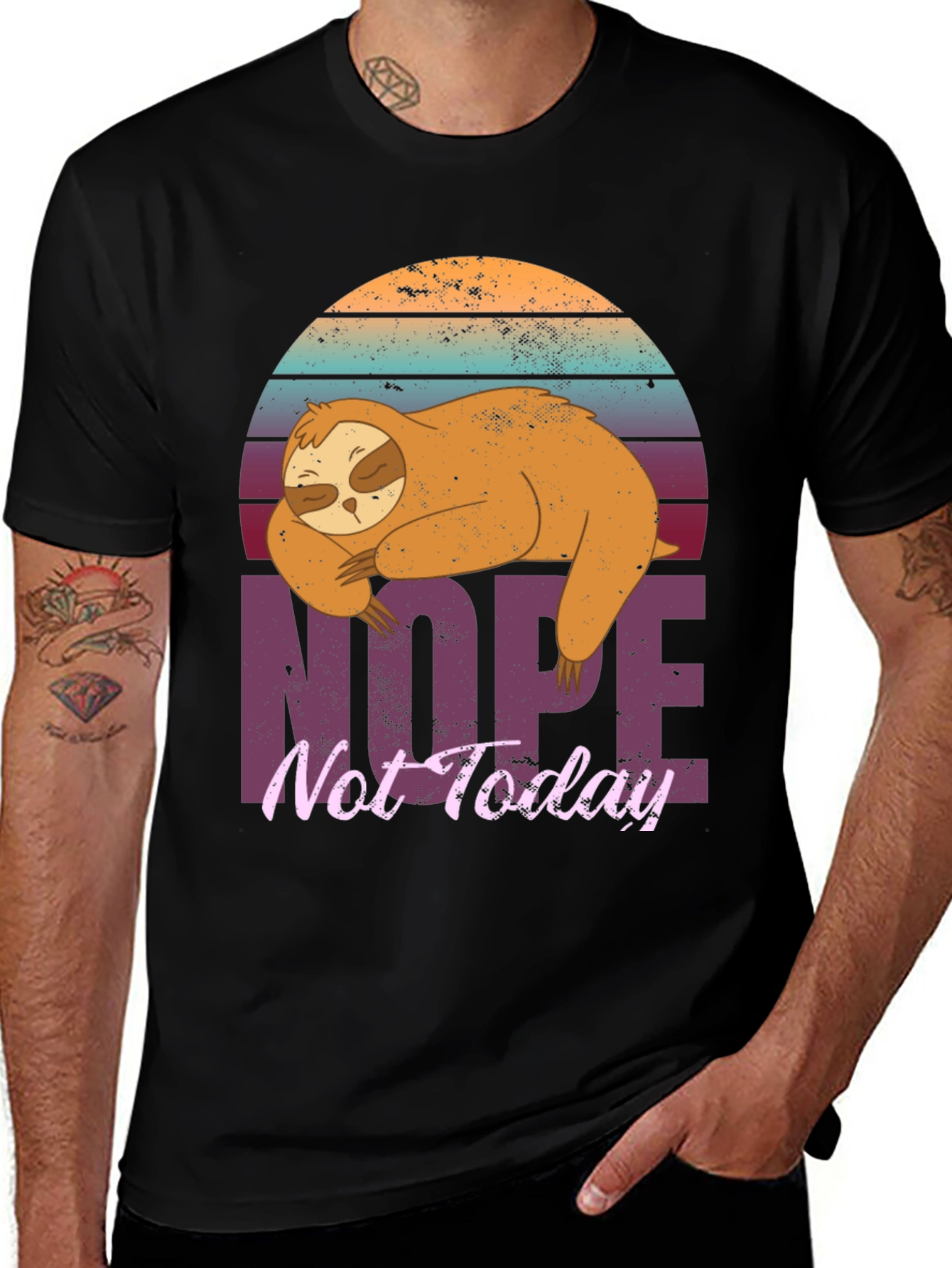 Sloth Nope Not Today Graphic T-Shirt