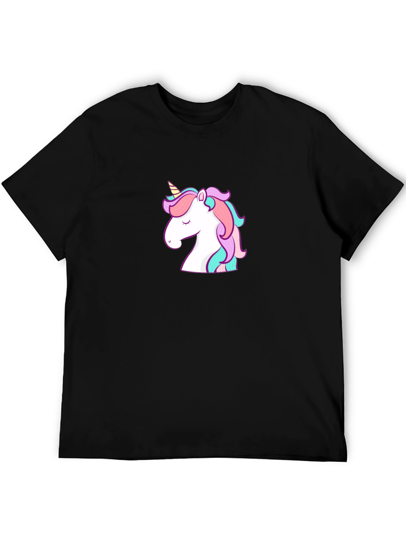 Unicorn Graphic Black Tee Shirt