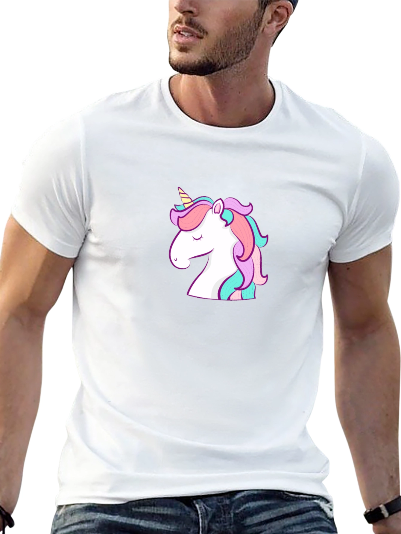 Unicorn Graphic Black Tee Shirt