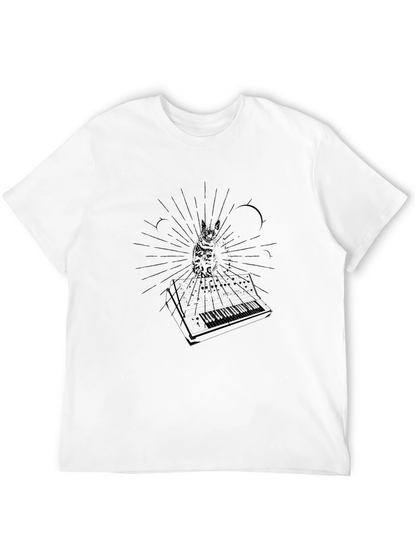 Cat Keyboard Music T-Shirt
