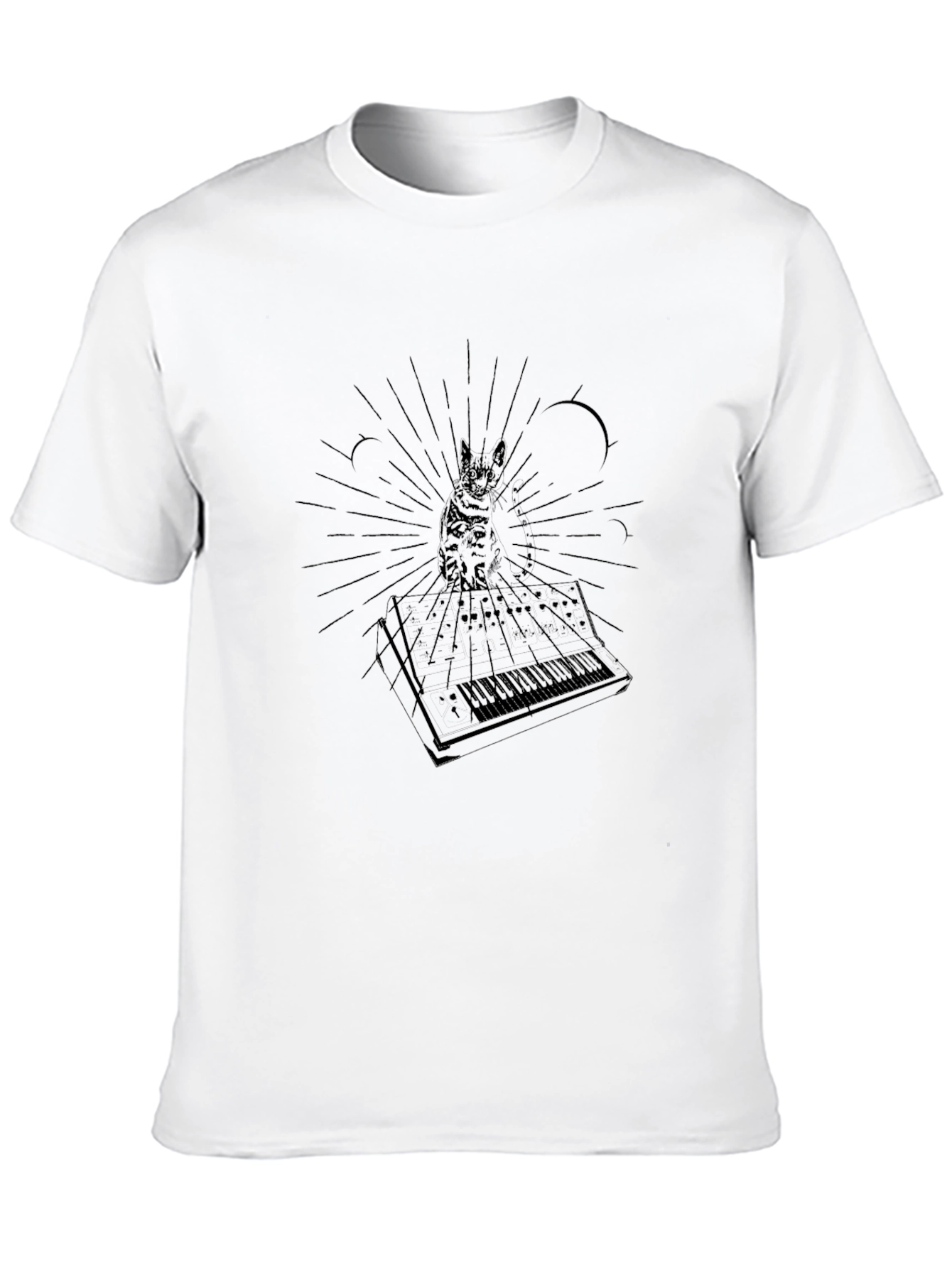 Cat Keyboard Music T-Shirt