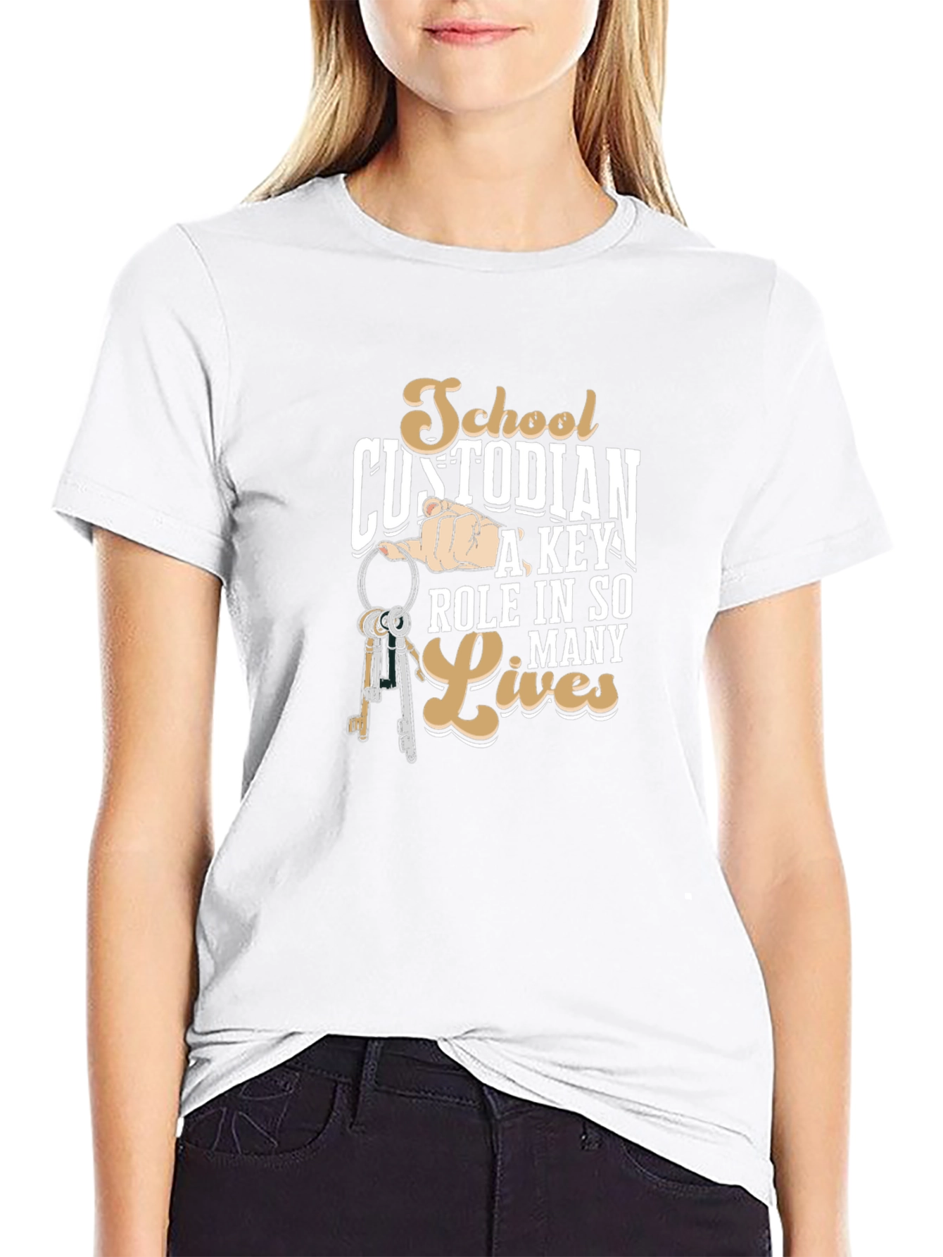 School Custodian Graphic T-Shirt - Key Role