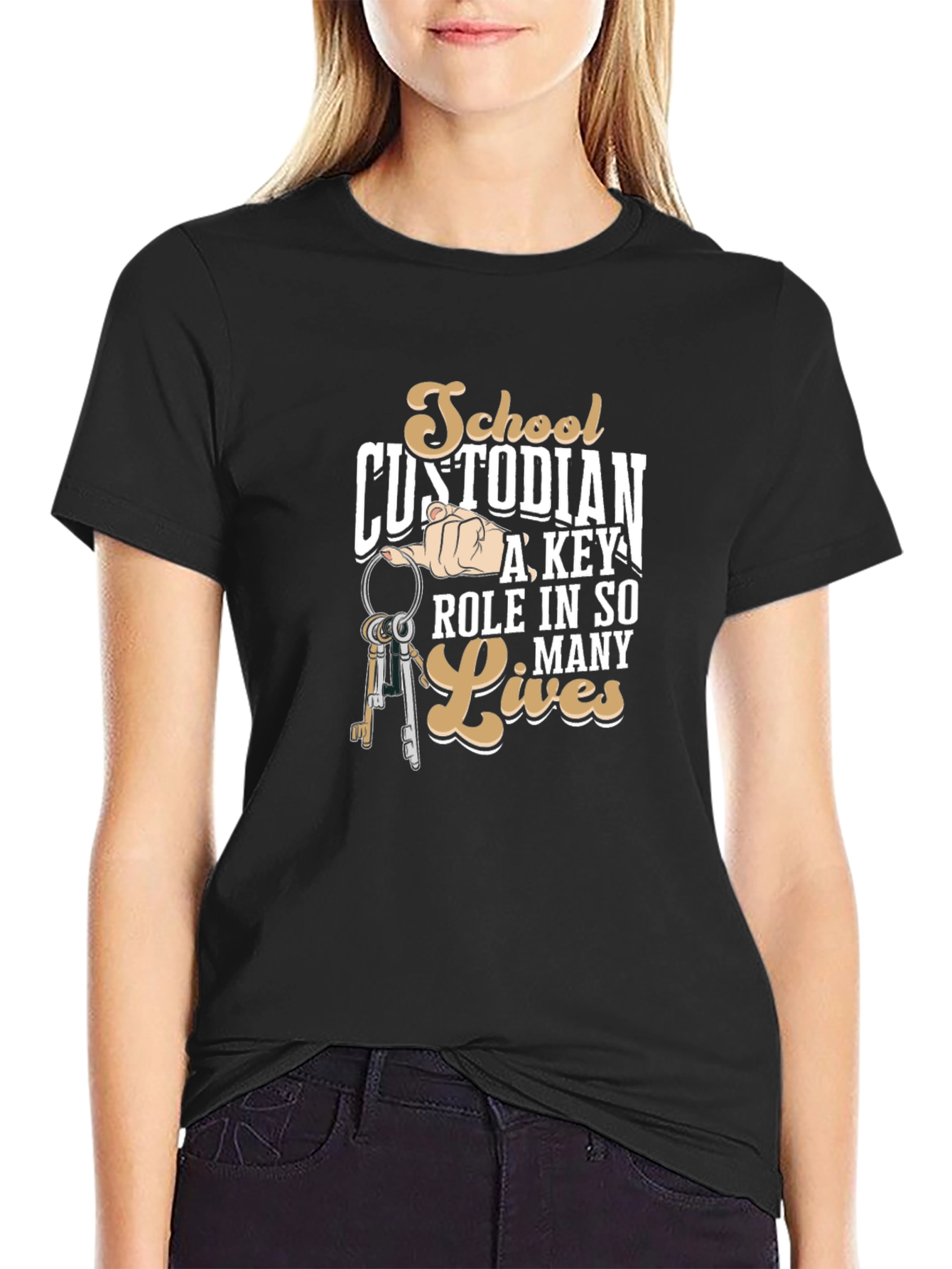 School Custodian Graphic T-Shirt - Key Role