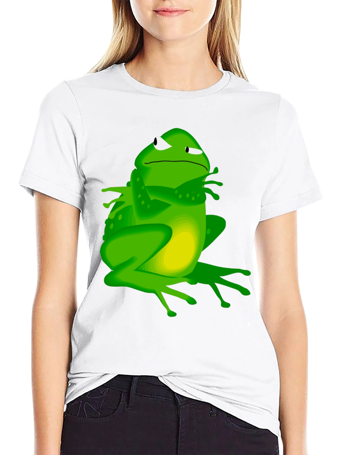 Grumpy Frog Graphic Tee - Mens Black T-Shirt