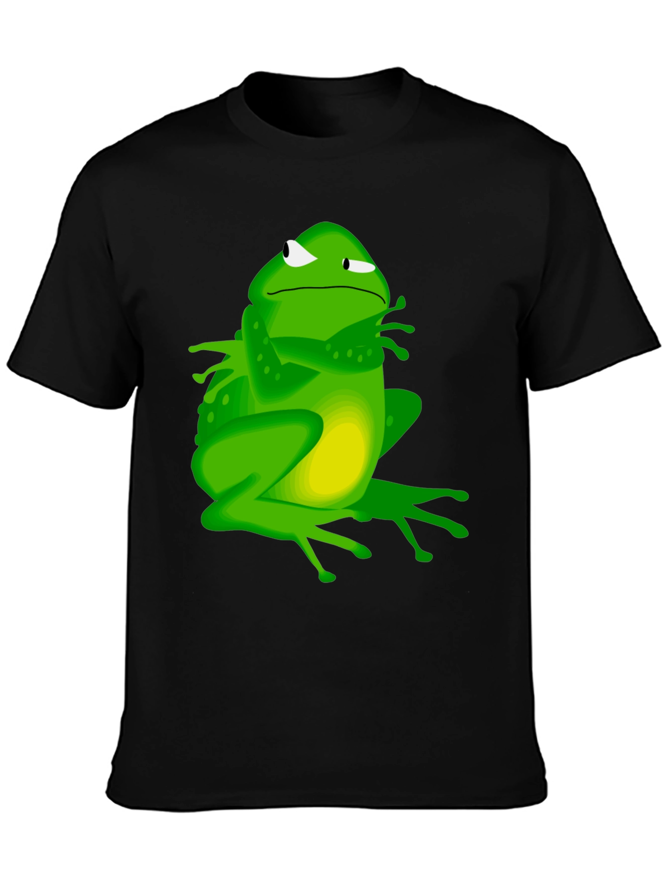 Grumpy Frog Graphic Tee - Mens Black T-Shirt