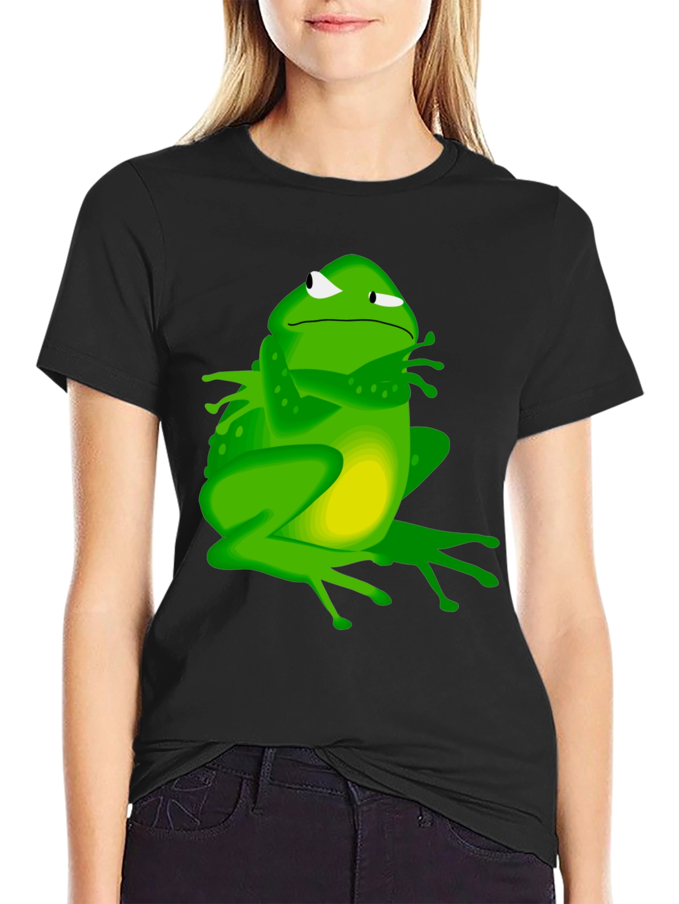 Grumpy Frog Graphic Tee - Mens Black T-Shirt
