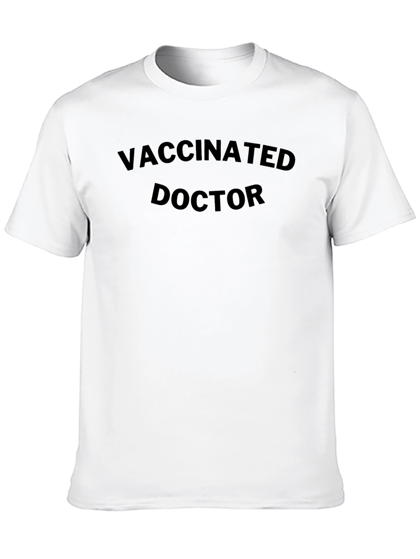 Vaccinated Doctor Black Tee