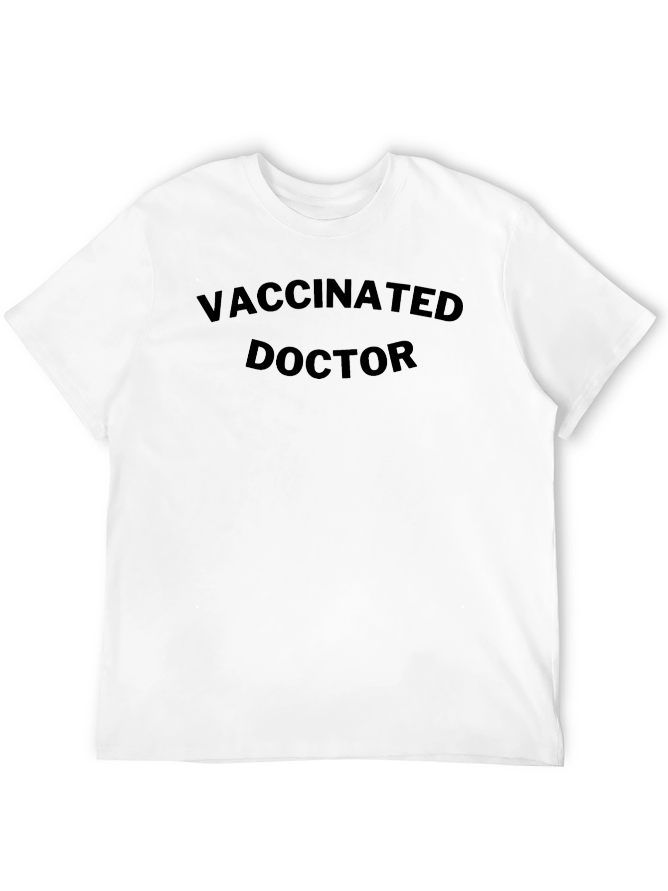 Vaccinated Doctor Black Tee