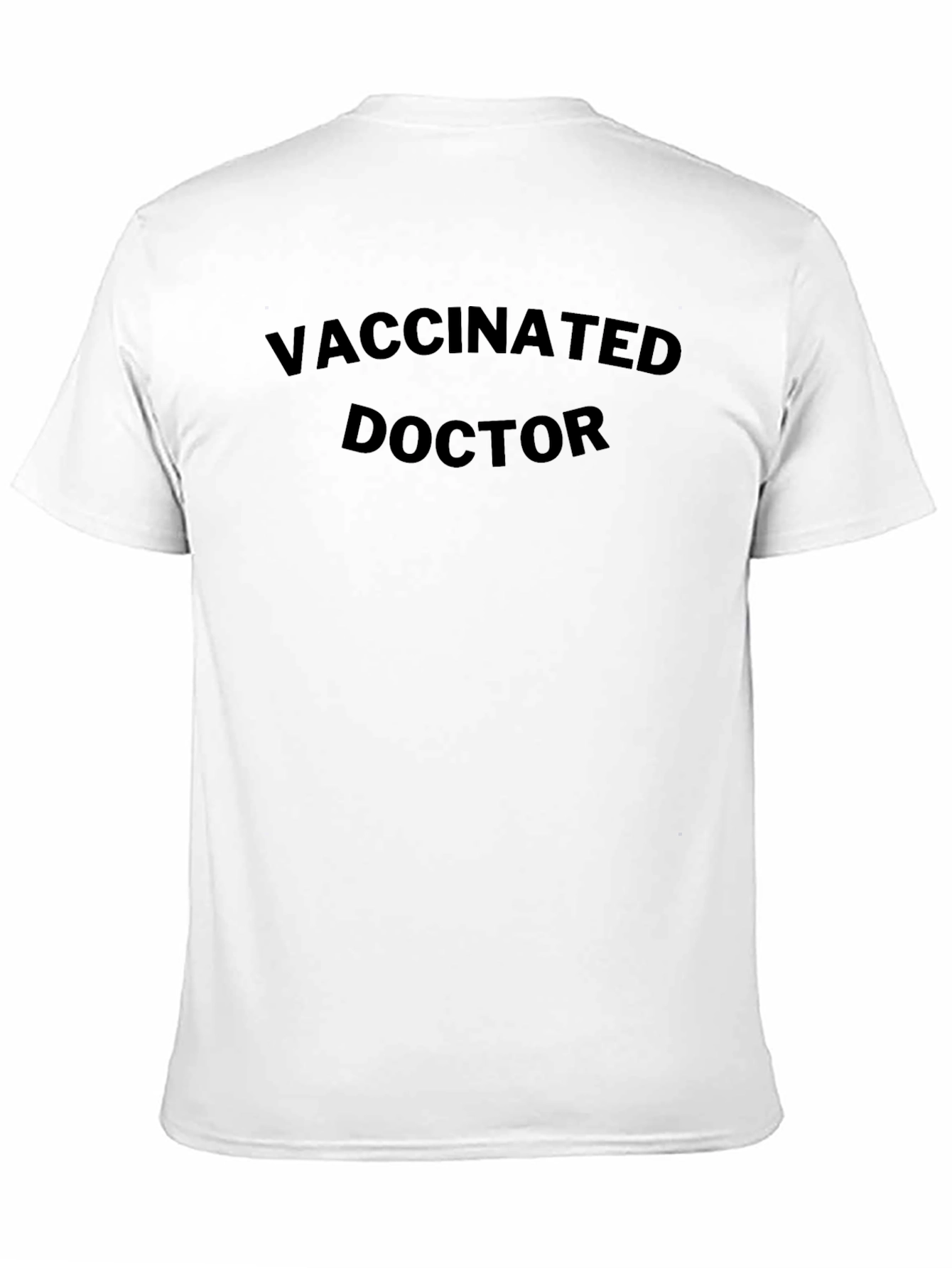 Vaccinated Doctor Black Tee