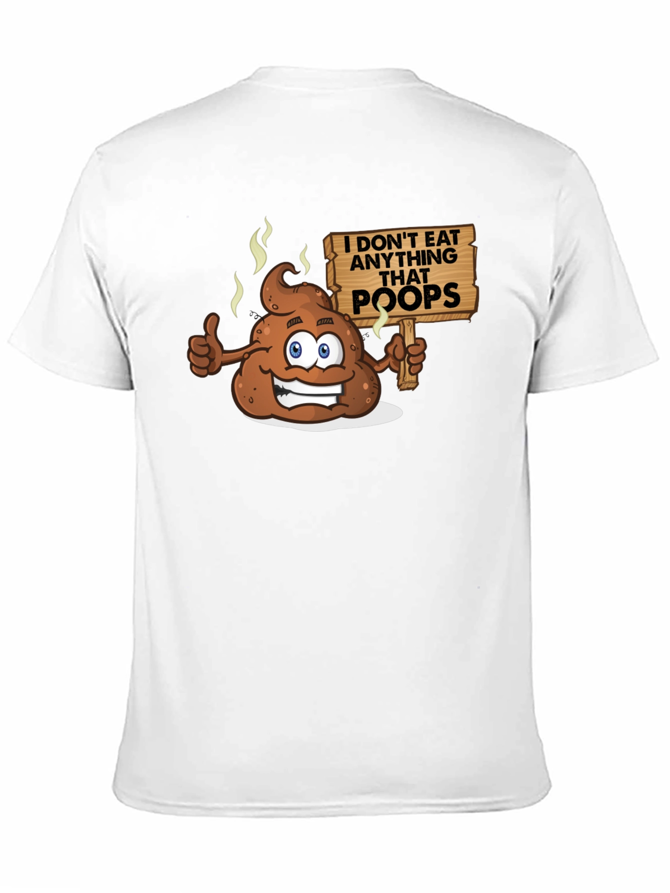 Funny Poop Cartoon Graphic Black T-Shirt