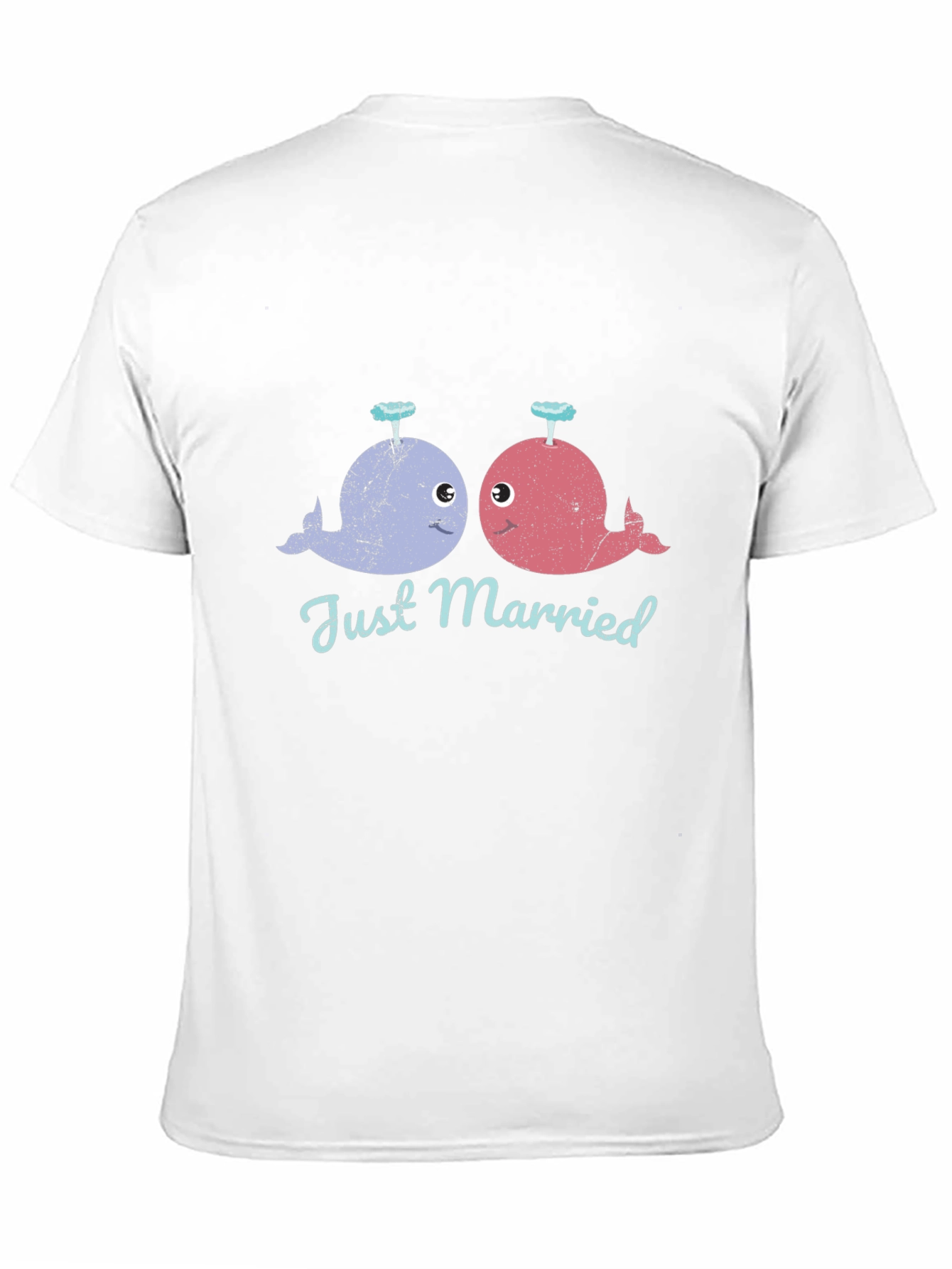 Just Married Whale T-Shirt - Cute Couple Tee