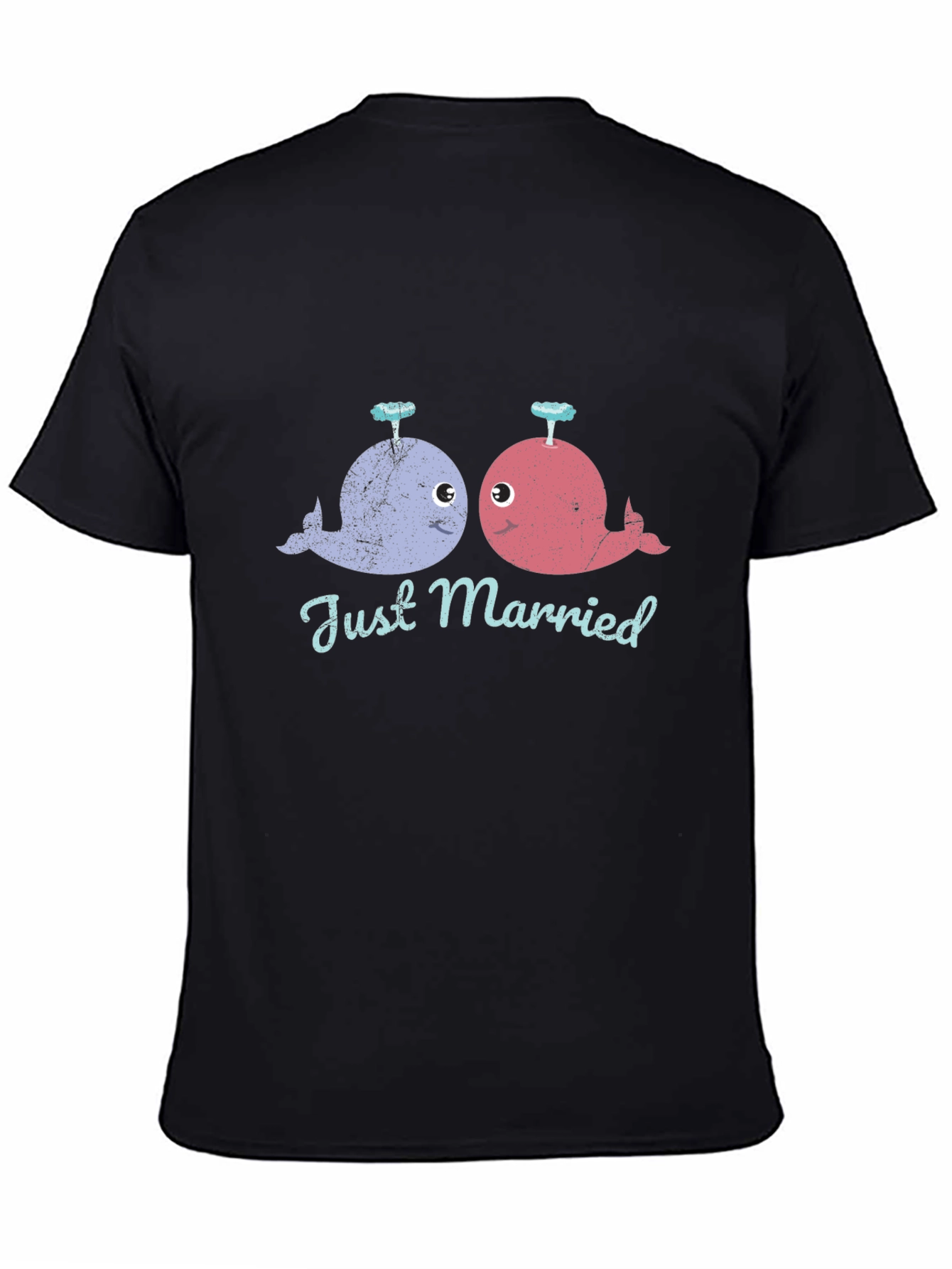 Just Married Whale T-Shirt - Cute Couple Tee