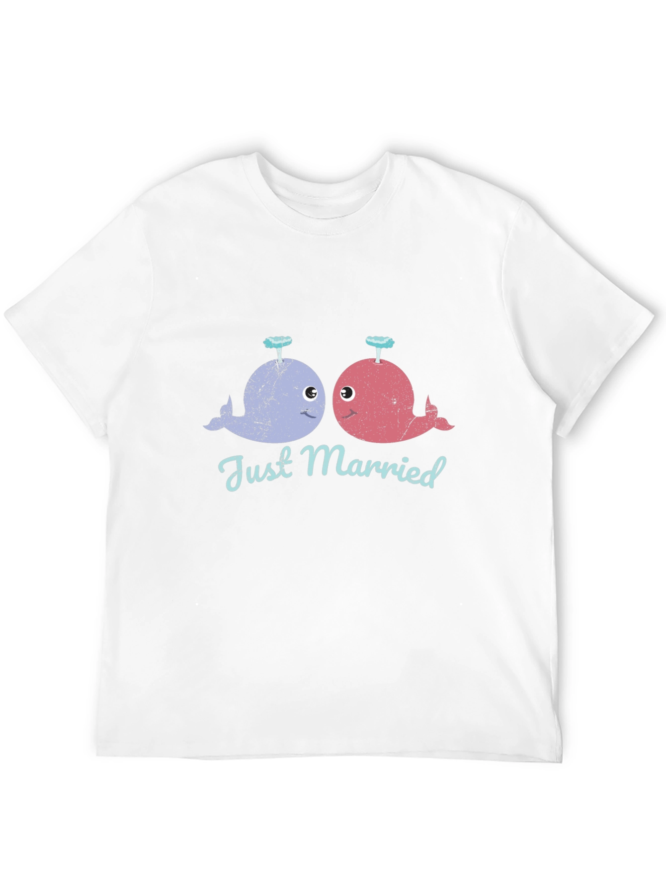 Just Married Whale T-Shirt - Cute Couple Tee