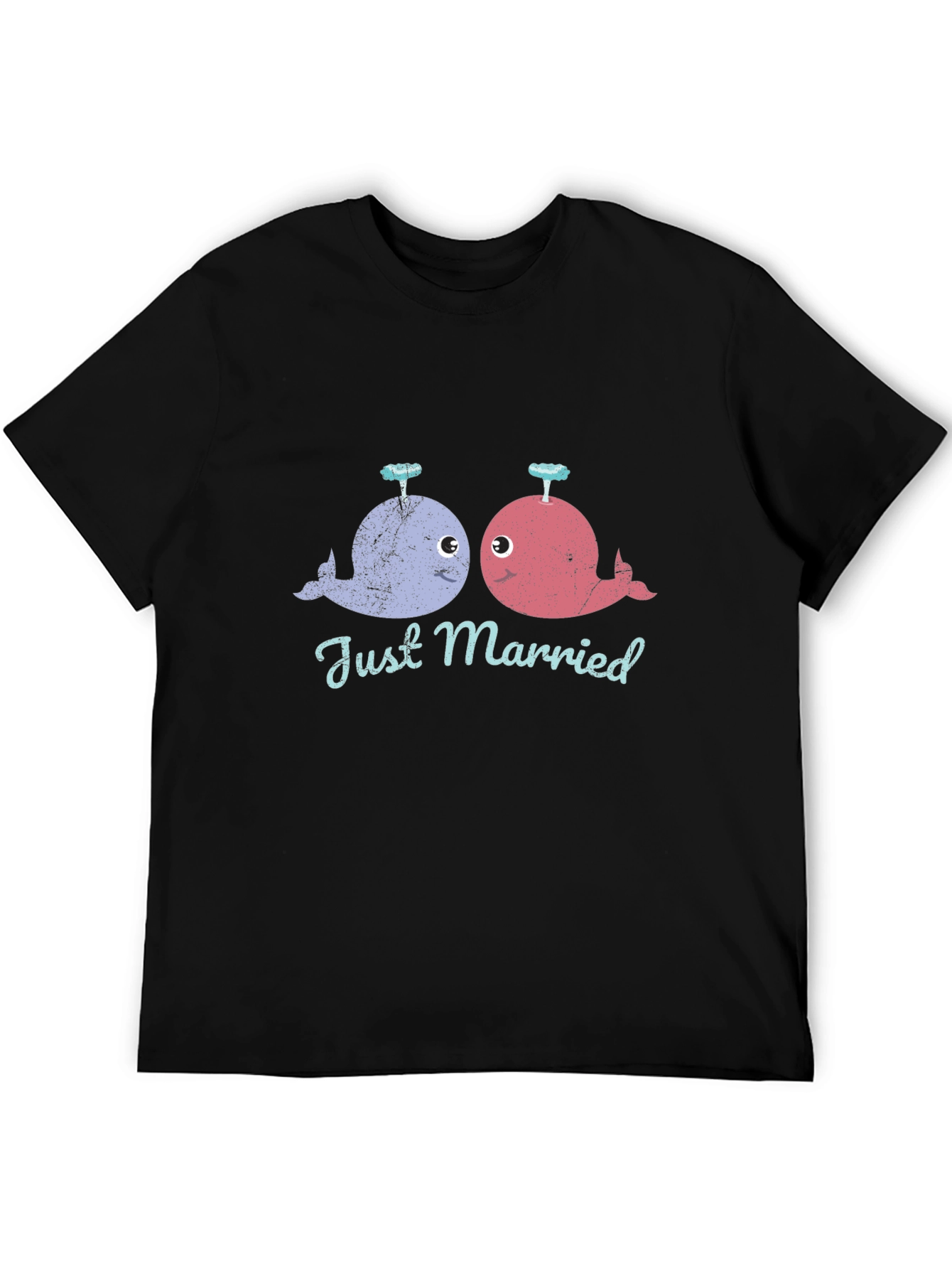 Just Married Whale T-Shirt - Cute Couple Tee