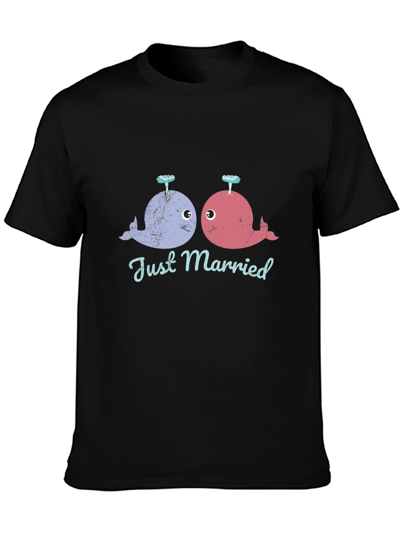 Just Married Whale T-Shirt - Cute Couple Tee