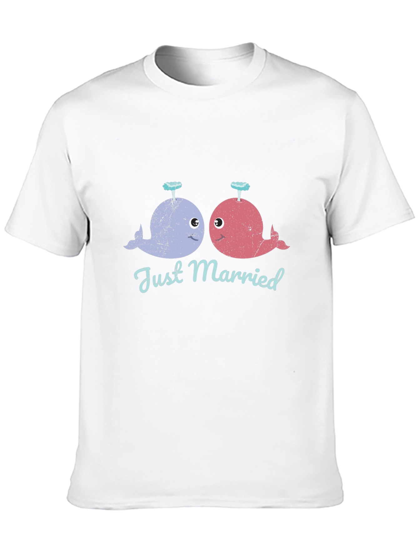 Just Married Whale T-Shirt - Cute Couple Tee